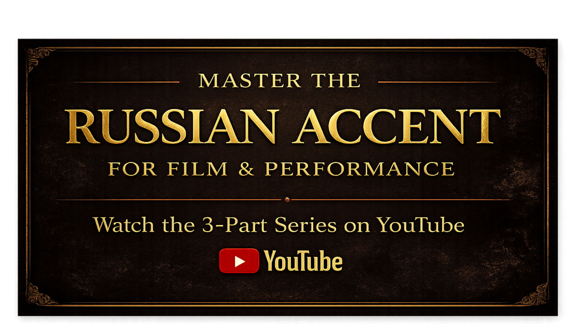 Russian accent Russian accent dialect coach Russian actor accent training Vancouver acting coach now on YouTube. Sasha Piltsin