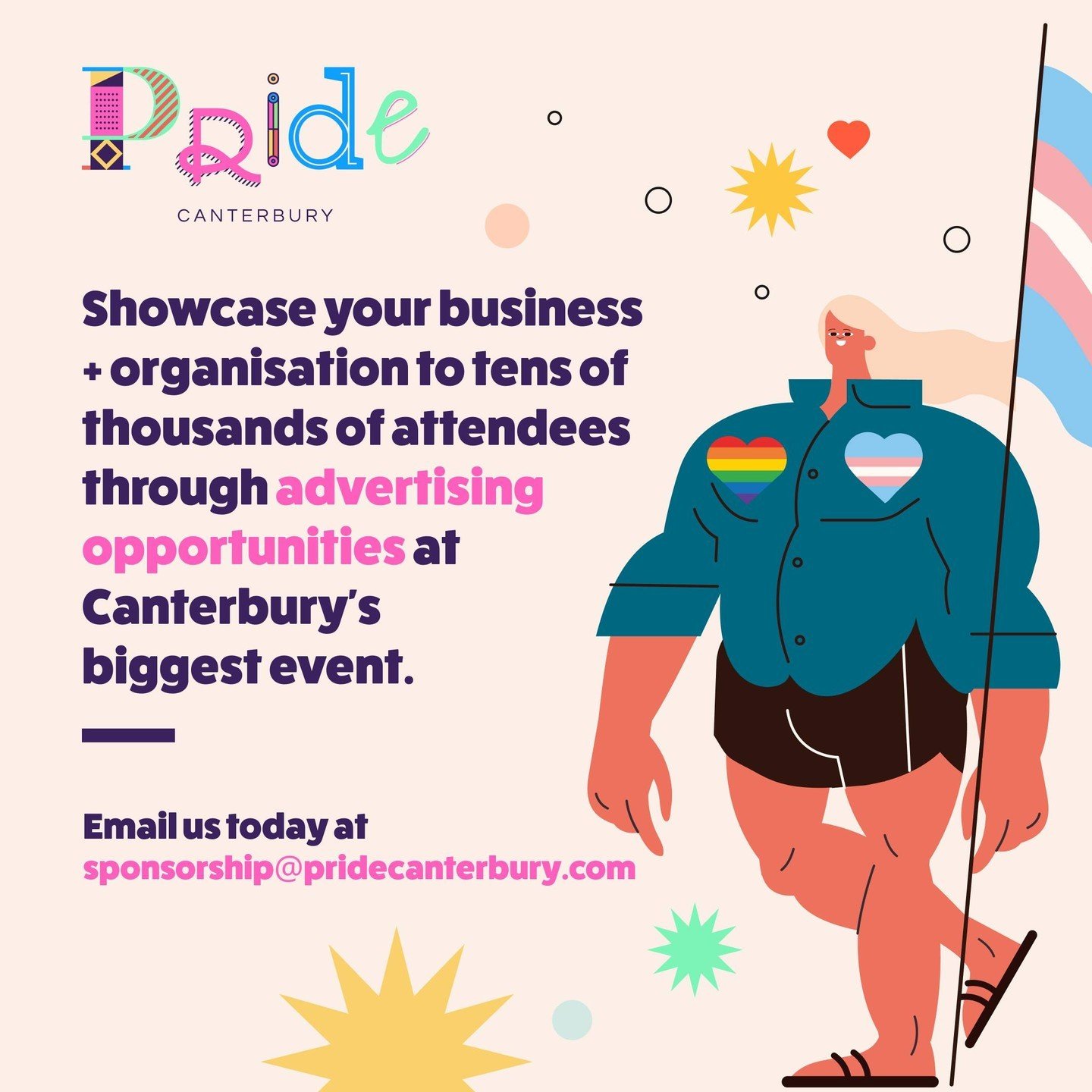 We're thrilled to have so many fantastic organisations supporting Pride Canterbury! If you haven't contacted us yet &ndash; there's limited time remaining 👉 sponsorship@pridecanterbury.com