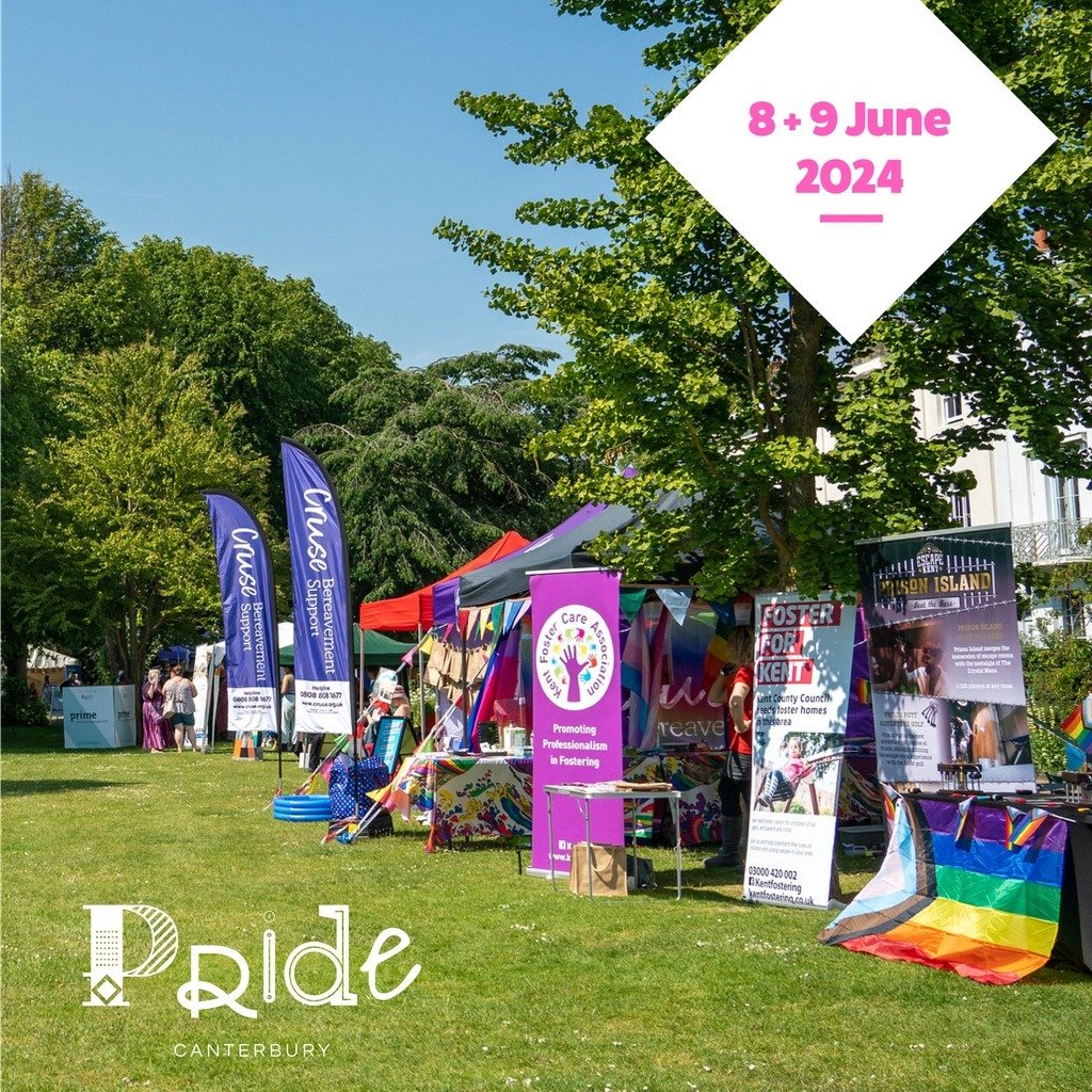 we're counting down the weeks 🤩 planning for Pride Canterbury 2024 is well under way 👉 our marketplace + parade is booking up quickly! 🥰 🌈