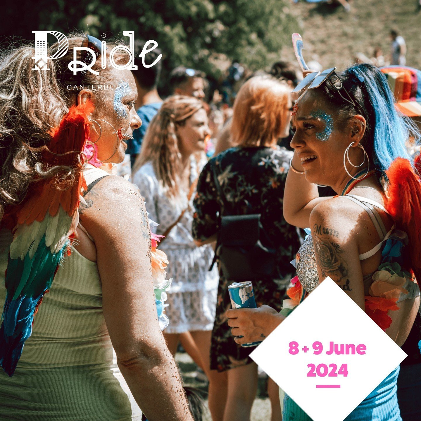 we're super excited to fill the city of Canterbury with love + pride once again 🌈 Sat 8th + Sun 9th June 2024 🥰