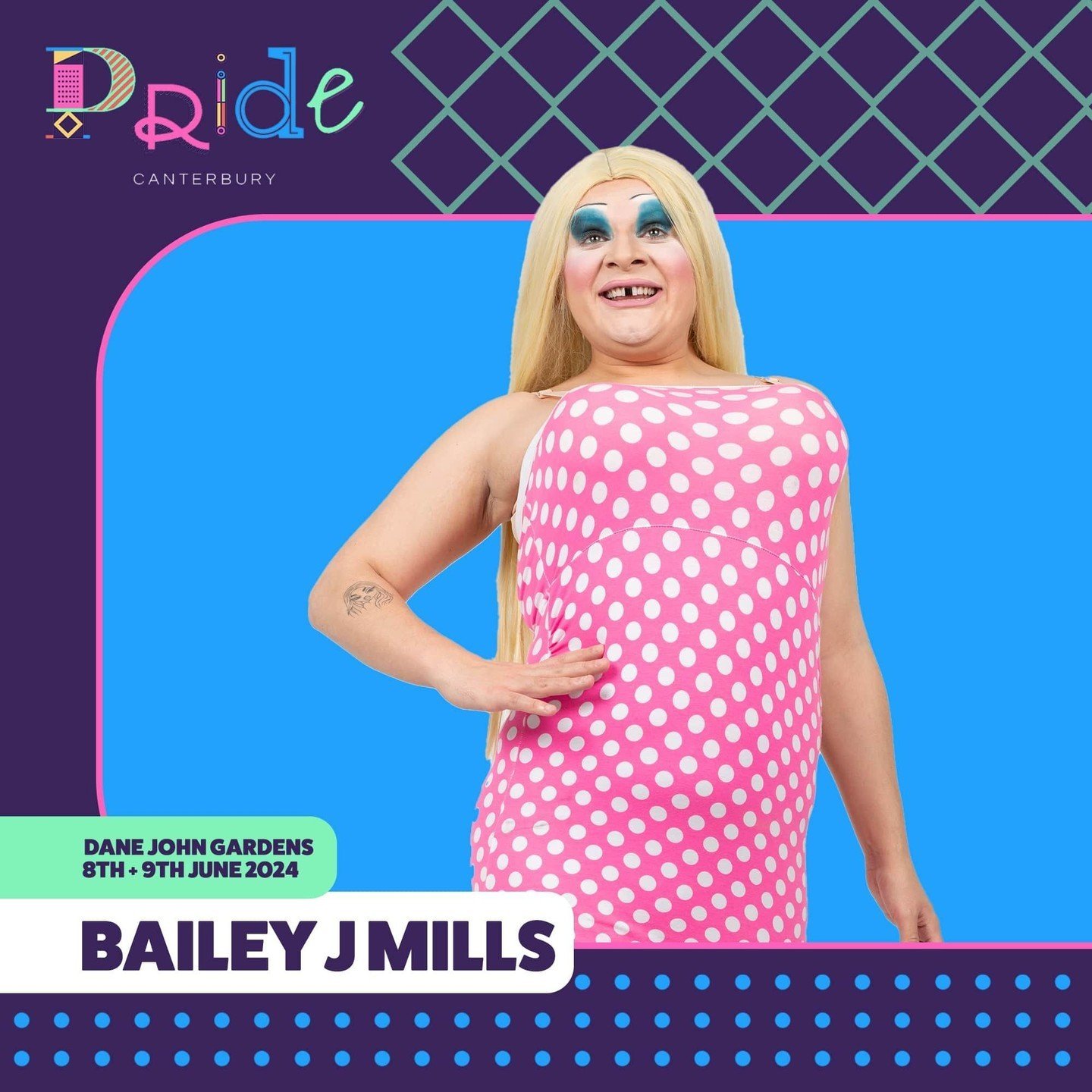 📣 Pride Canterbury 2024 line-up Announcement 

@baileyjmills99 
Everyone's favourite Tik Tok Star is coming to see us at Pride. We can't wait to welcome her to Canterbury.

@kmfmofficial Floorfiller Anthems Live 
Rob Wills from KMFM is back and will