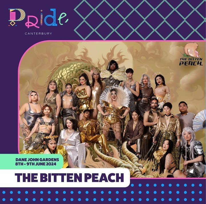 We're so excited for @bittenpeachuk to be back in Canterbury on Saturday 8th June. The UK's first Queer Pan-Asian Cabaret production company.
