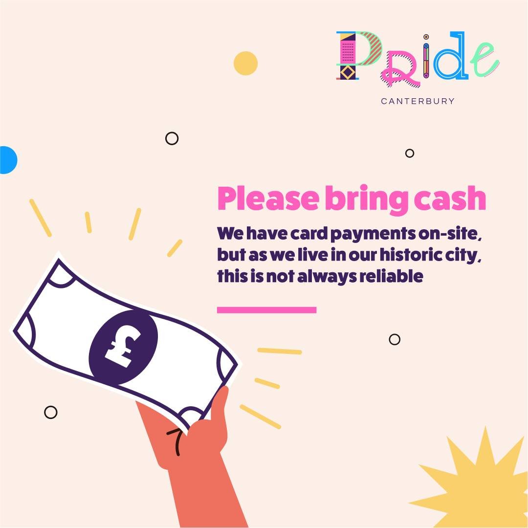 don't forget to bring cash this weekend 🌈 🥰