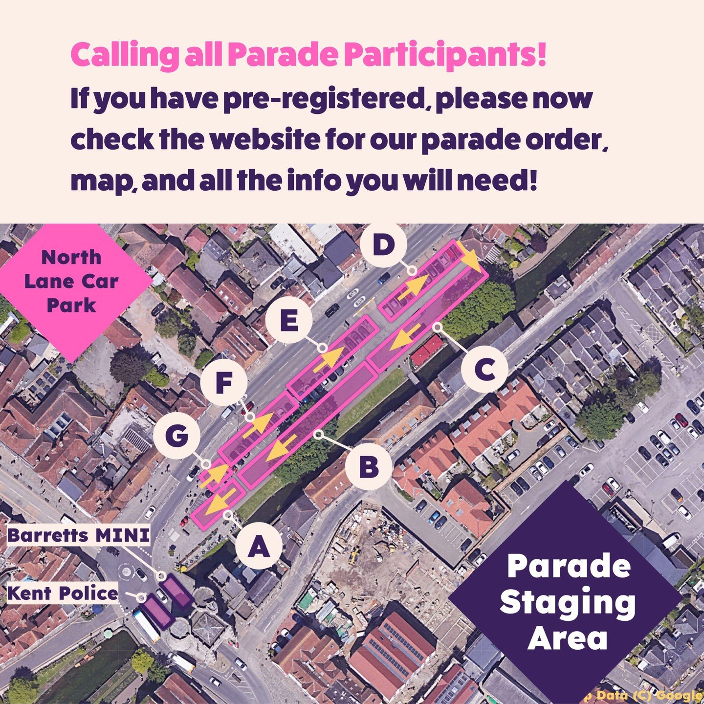 calling all parade participants! 🌈  if you have pre-registered, please now check the website for our parade order, map, and all the info you will need! 👉 link in bio