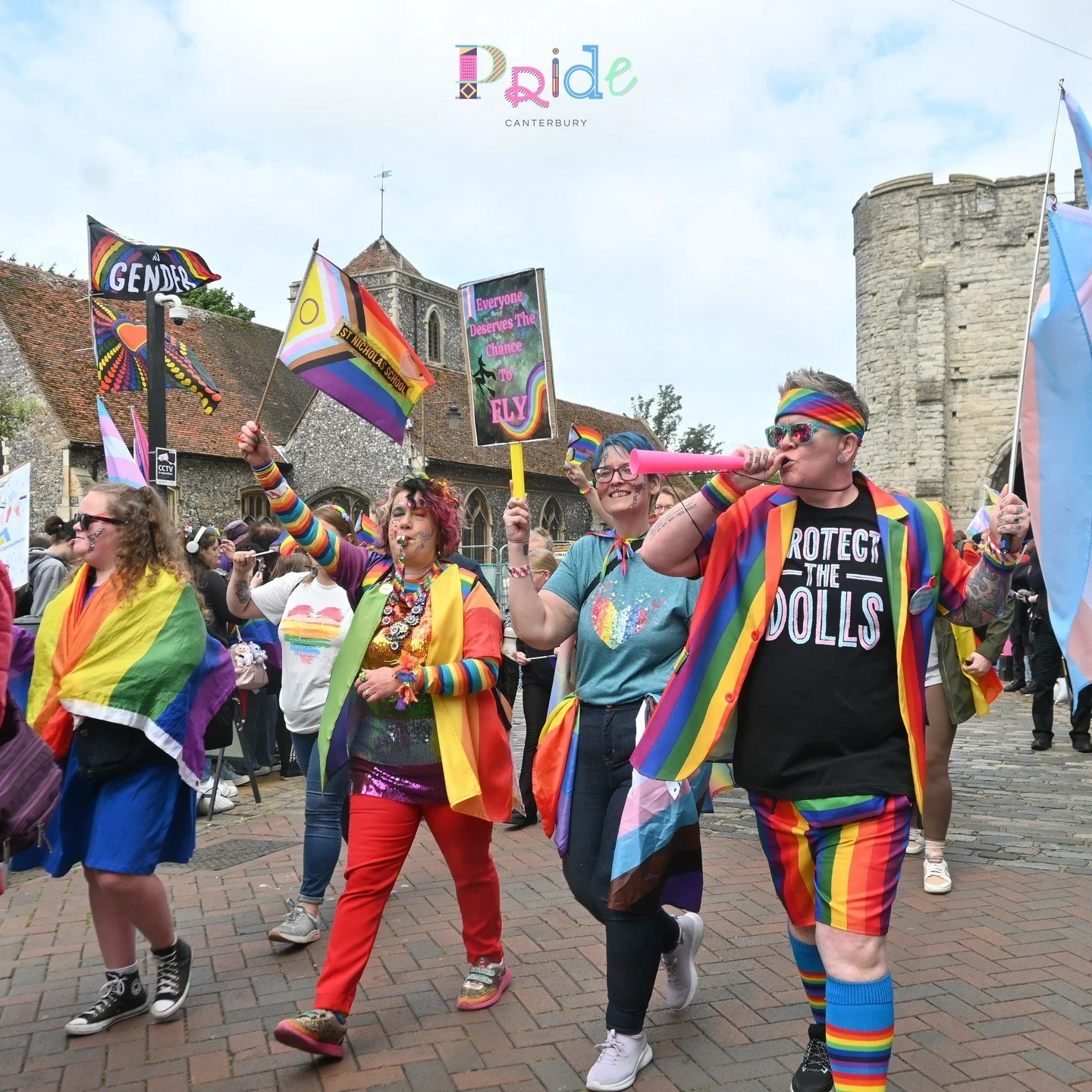 🌟 Still not over the magic of Pride Canterbury? Same. The outfits, the hugs, the signs, the joy&hellip; All albums are live on Facebook + Flickr &copy; Miss Tilly And Me