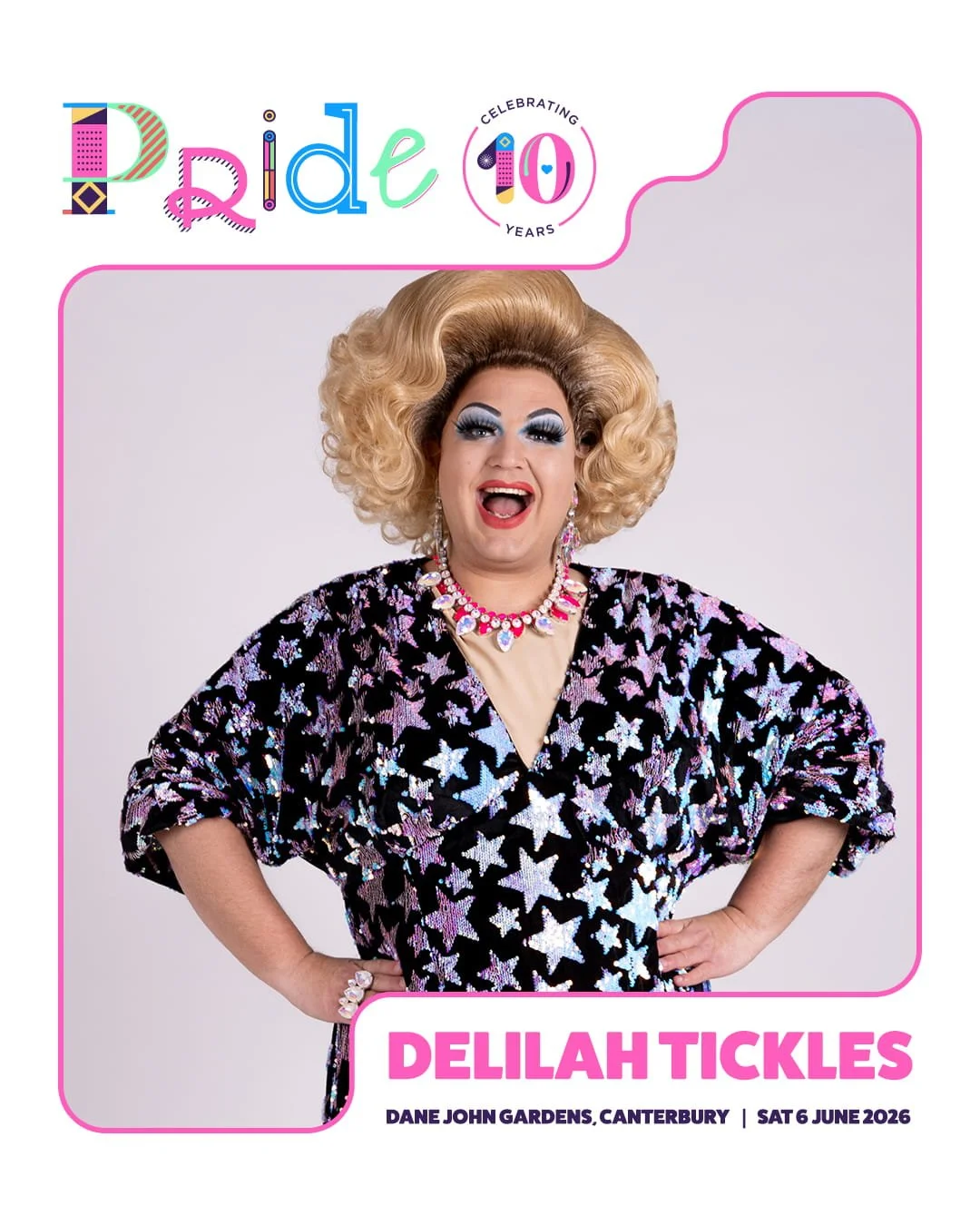 All hail the queens of the city! @delilahticklesofficial and @anitaweeofficial are returning to the Pride Canterbury stage. Let&rsquo;s show our local legends a massive 2026 welcome!
✨Delilah has hosted a massive amount of Pride Canterbury events in 
