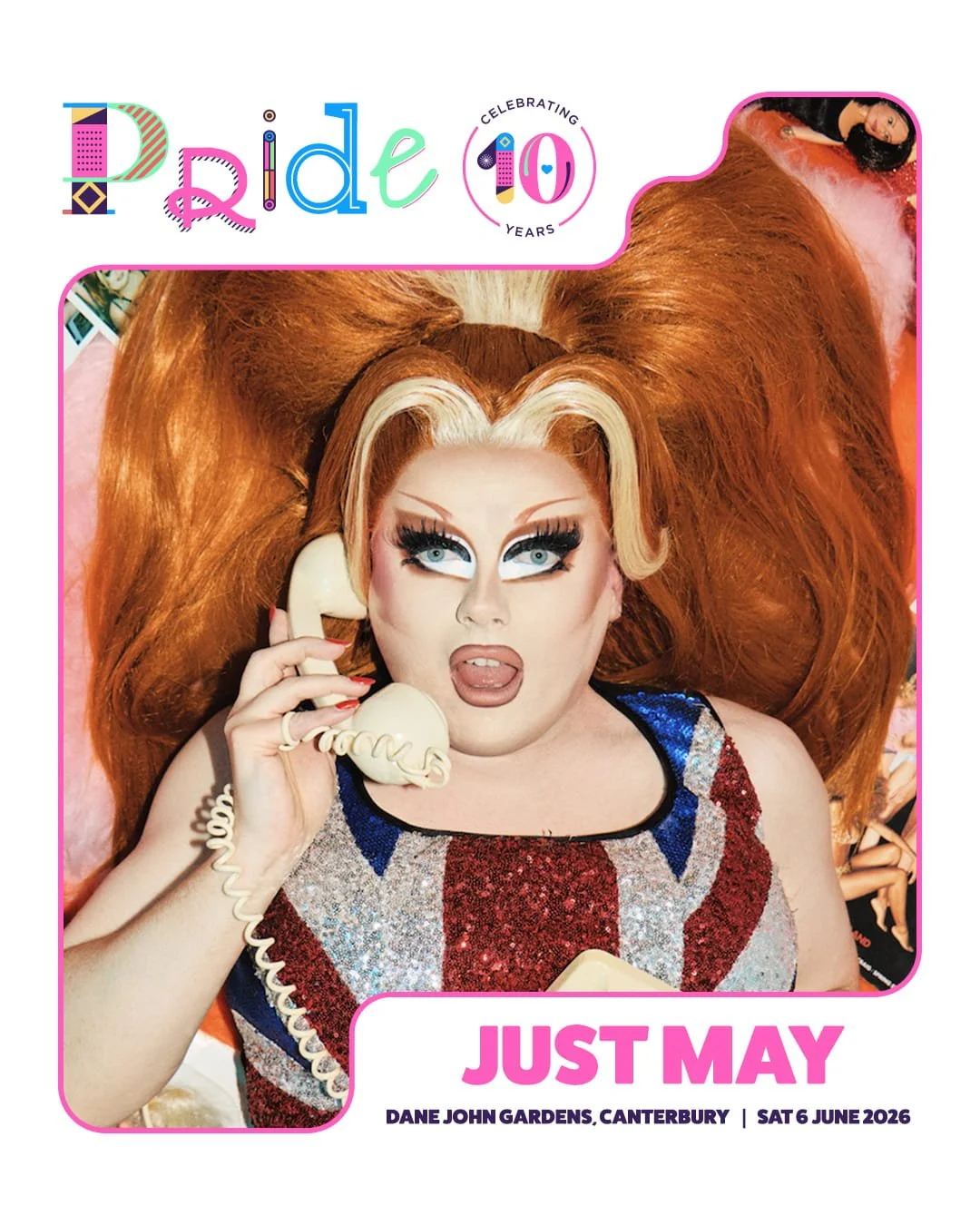 The world&rsquo;s premier Geri Halliwell impersonator and RuPaul&rsquo;s Drag Race UK star @justmaydoes is bringing Girl Power to Canterbury!
✨Part of the legendary queer collective Sink The Pink, performing at some of the biggest clubs and festivals