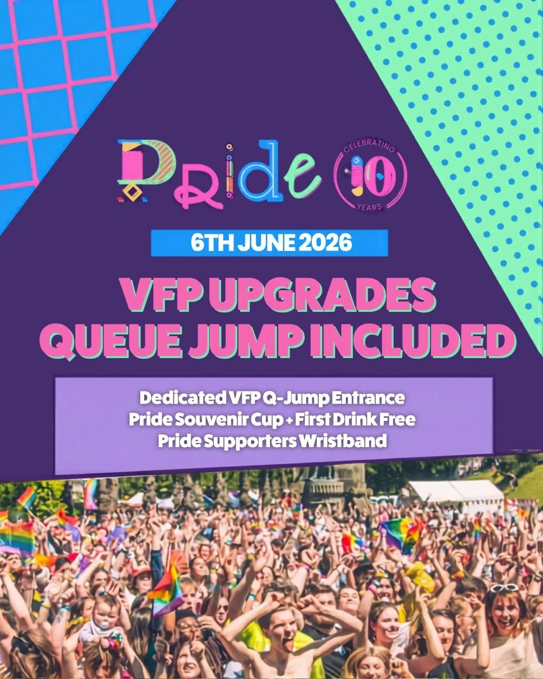 only a few VFP upgrades available for those looking to make their pride extra special 🤩🥰✨ Pride Canterbury is still FREE to attend 🌈