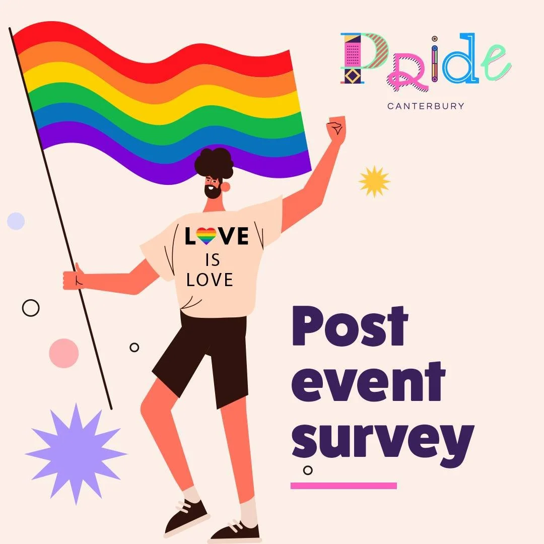 thank you for another fabulous pride back in the Dane John Gardens 🤩🥰🌈 submit our quick survey to tell us what you thought. if you put your thoughts in there, we will read everything there next year and use it to help shape our next event &hearts;