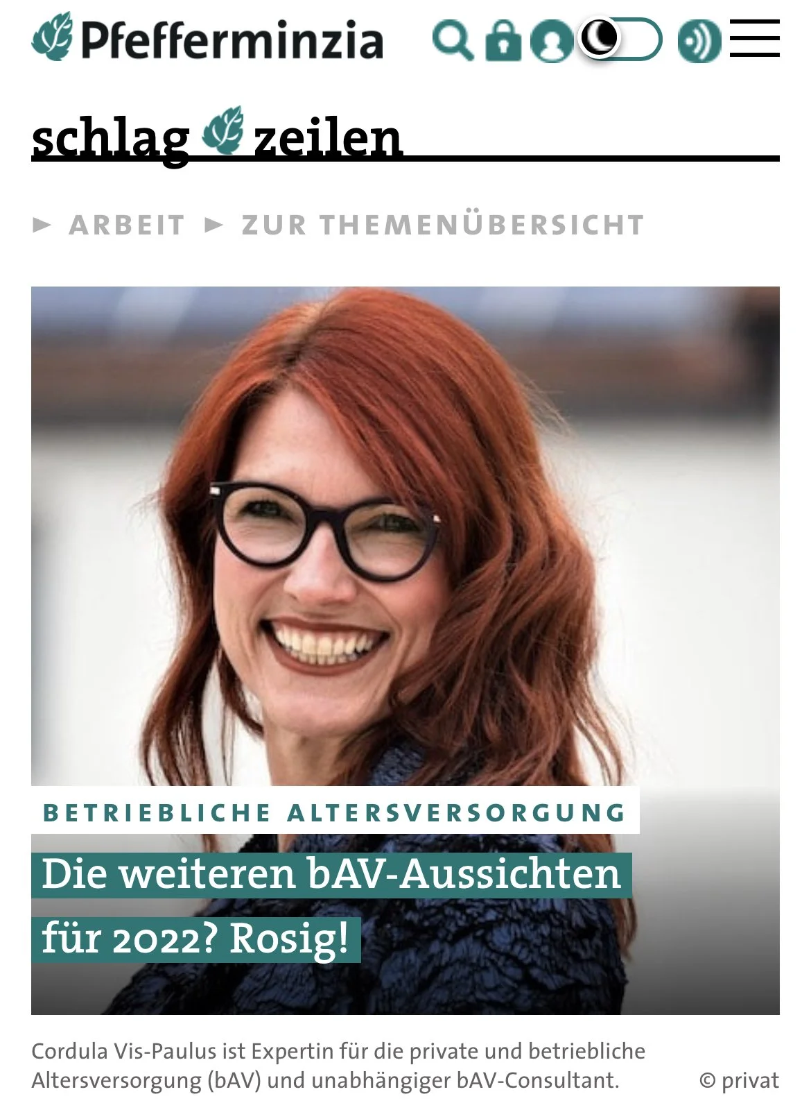 Die weiteren bAV-Aussichten? Rosig!