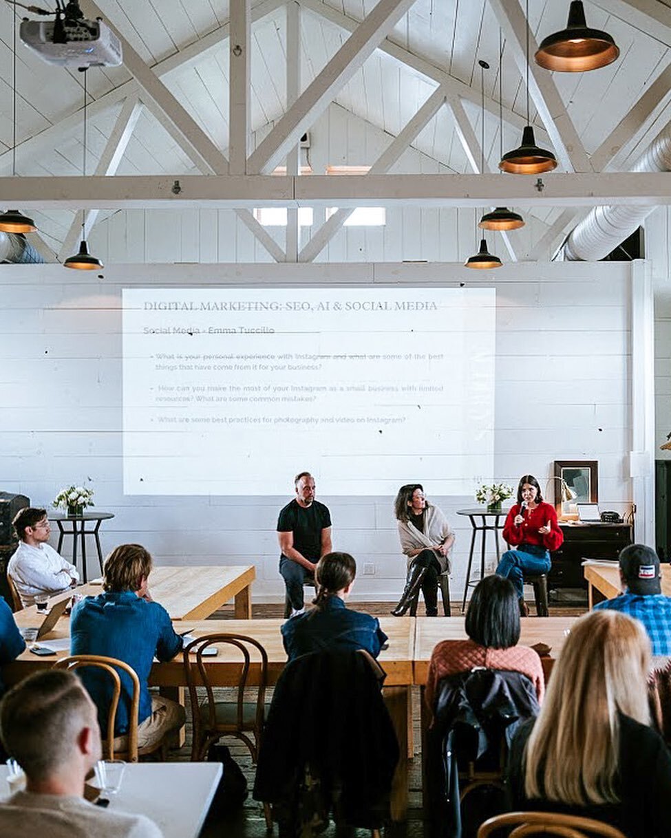 I had the great pleasure of sitting on a panel at the recent Small Business Conference hosted by @audreysfarmhouse. I was so inspired by this group of talented upstate business owners and was honored to share my social media insight alongside @joshua