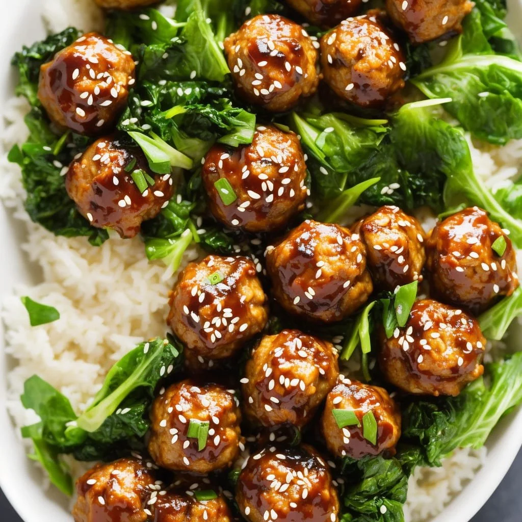 Shallot and Cilantro Chili Crisp Meatballs