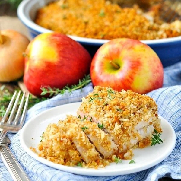 Dump-and-Bake Boneless Baked Pork Chops with Apples