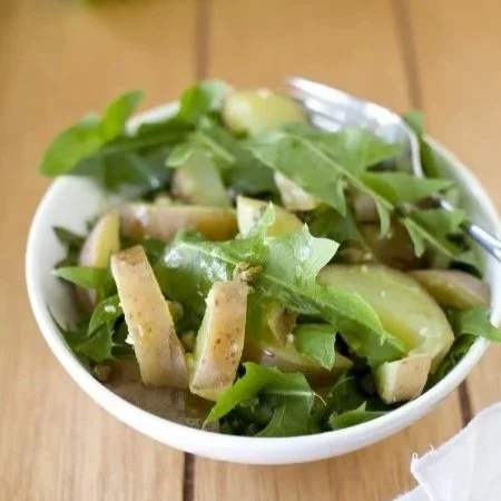Dandelion Greens Potato Salad