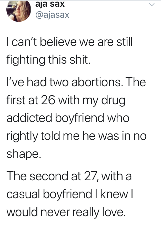 On Twitter 2 abortions 