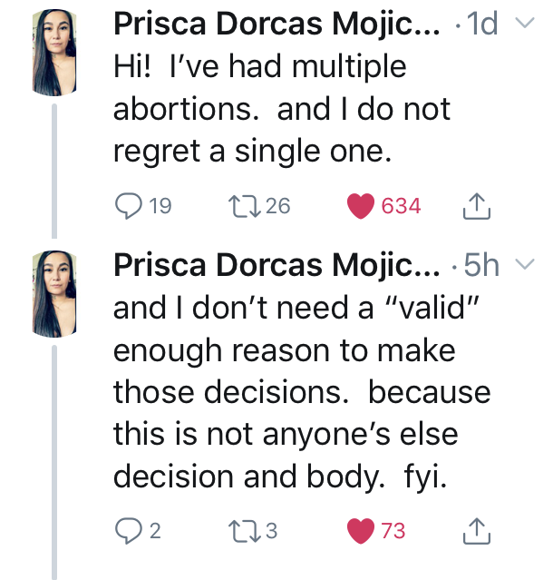 Multiple abortions - Twitter