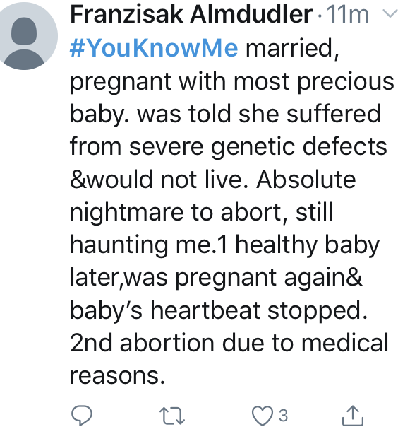 A story of two abortions on Twitter --Medical reasons
