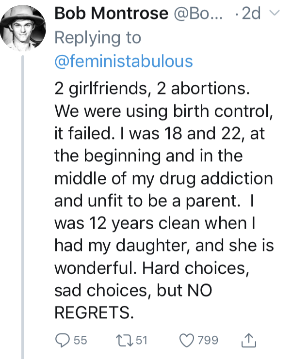 A man's story of two abortions on Twitter.