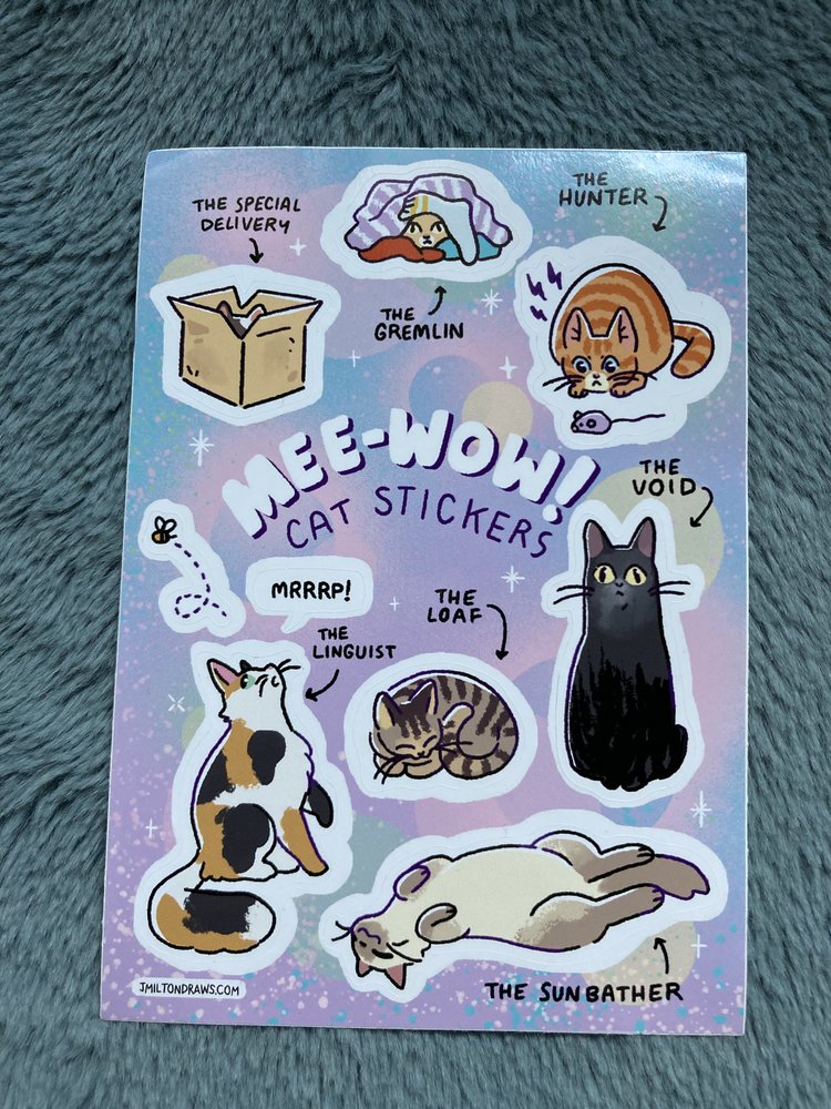 MEE-WOW!!! cat stickers — Jem Milton
