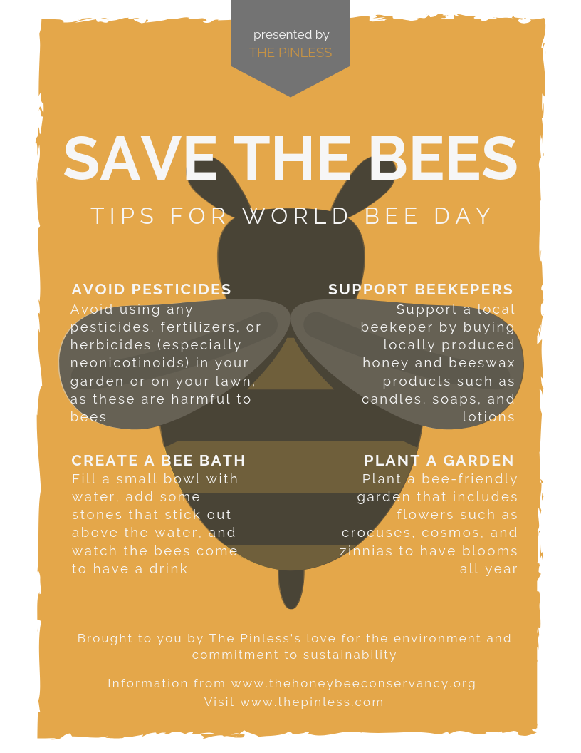 Check out this flyer that outlines some of the best ways to save the bees! Click the link above to download the high quality printable version.