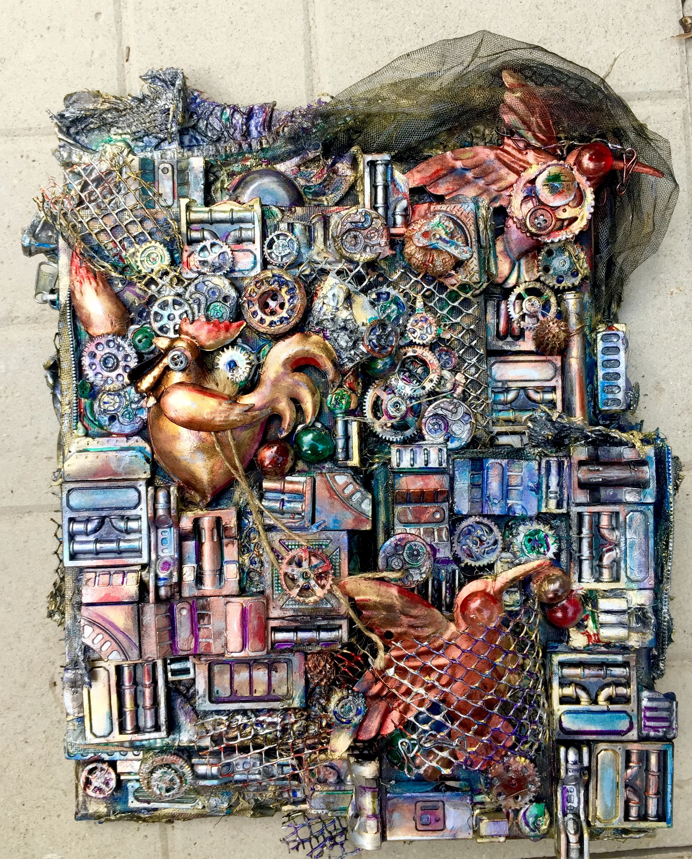The Dream III. 3D mixed media on canvas Acrylic, 12” x 16”