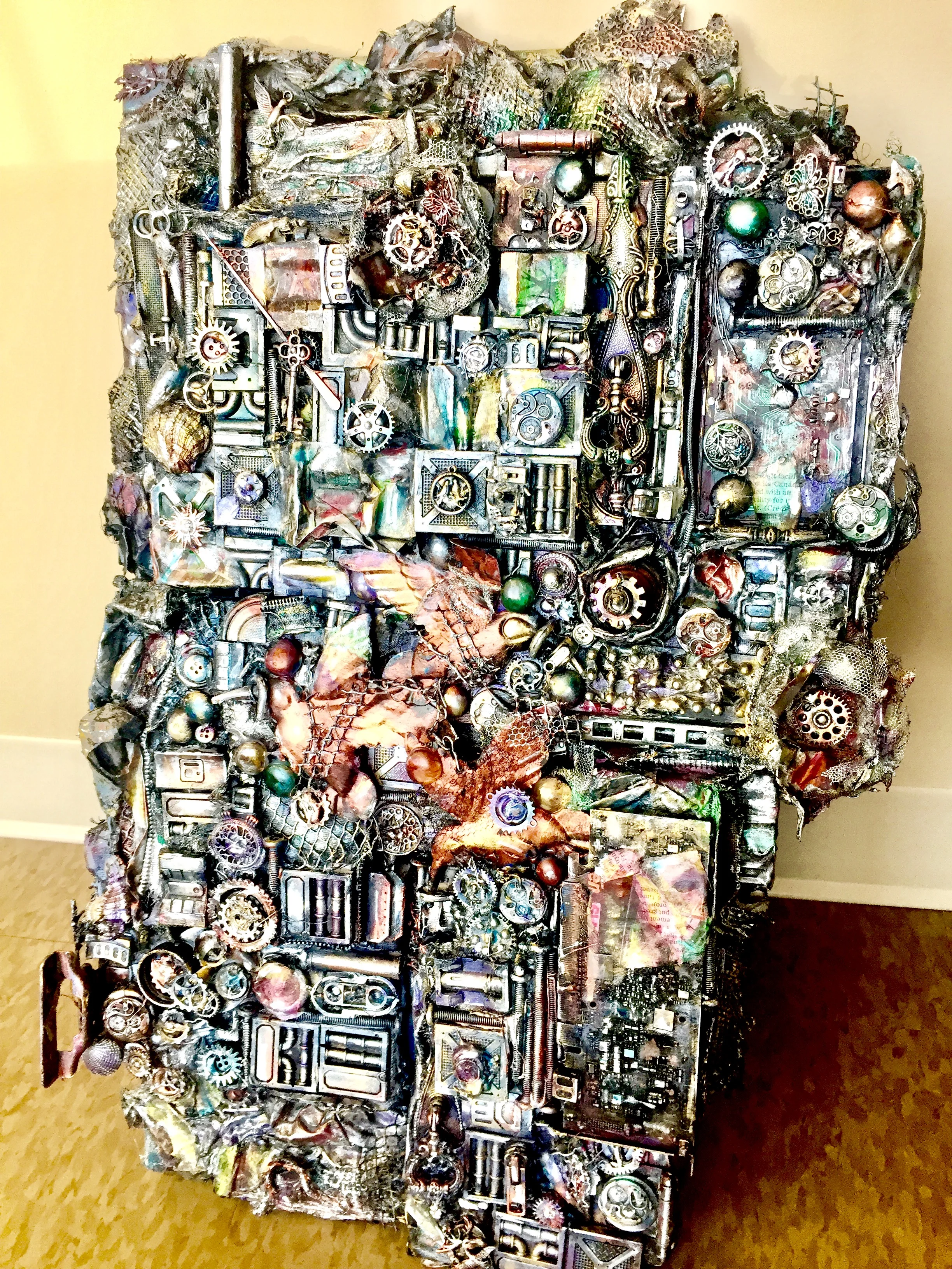 The Dream IV. 3D mixed media on canvas Acrylic approximately 16” x 24” SOLD