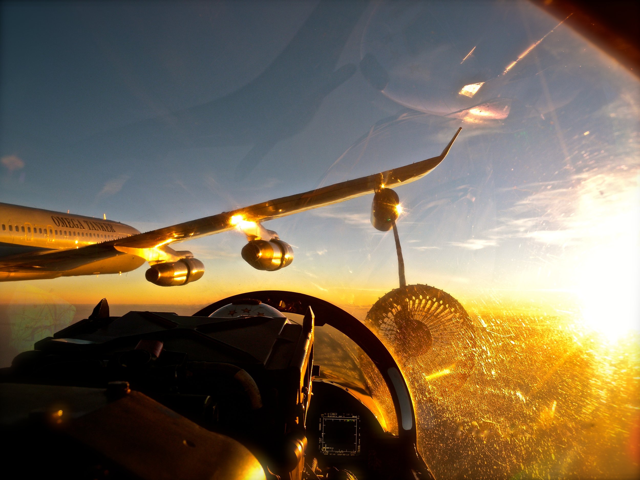 Tanking into the sunset