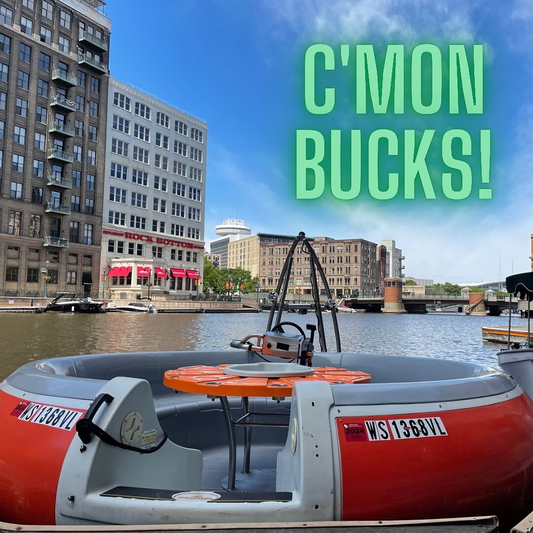 Just like all of Milwaukee, we will be rooting on OUR Bucks ahead of their game 3 matchup. If you&rsquo;re at the Deer District for the game consider coming down to our docks after for walk up rentals. #fearthedeer