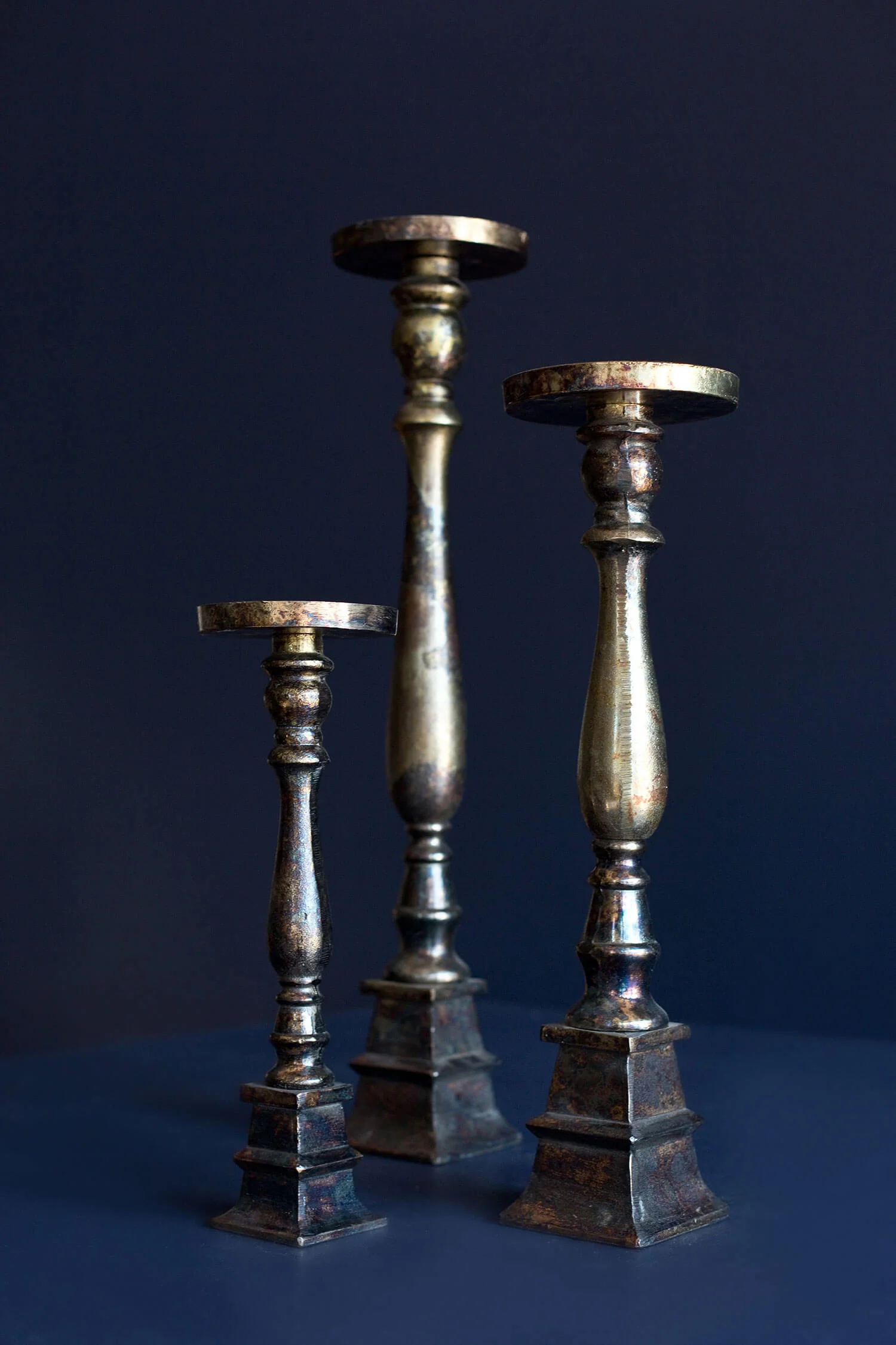 Hammered Gold Candlesticks