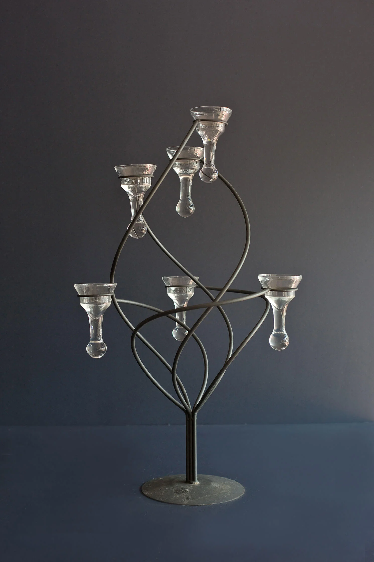Swirl Candelabras - Charcoal