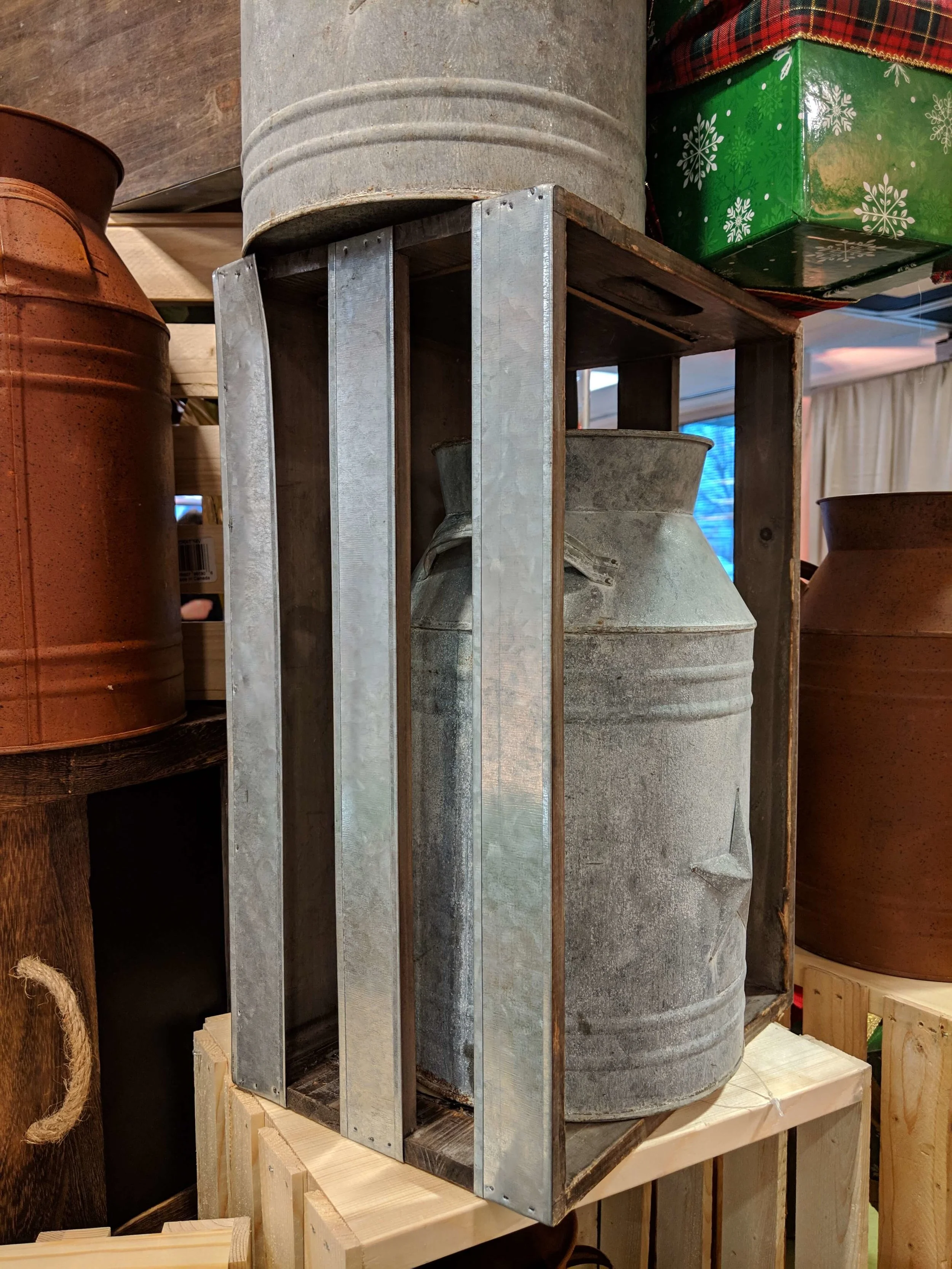 Rustic Crates with Metal Bands