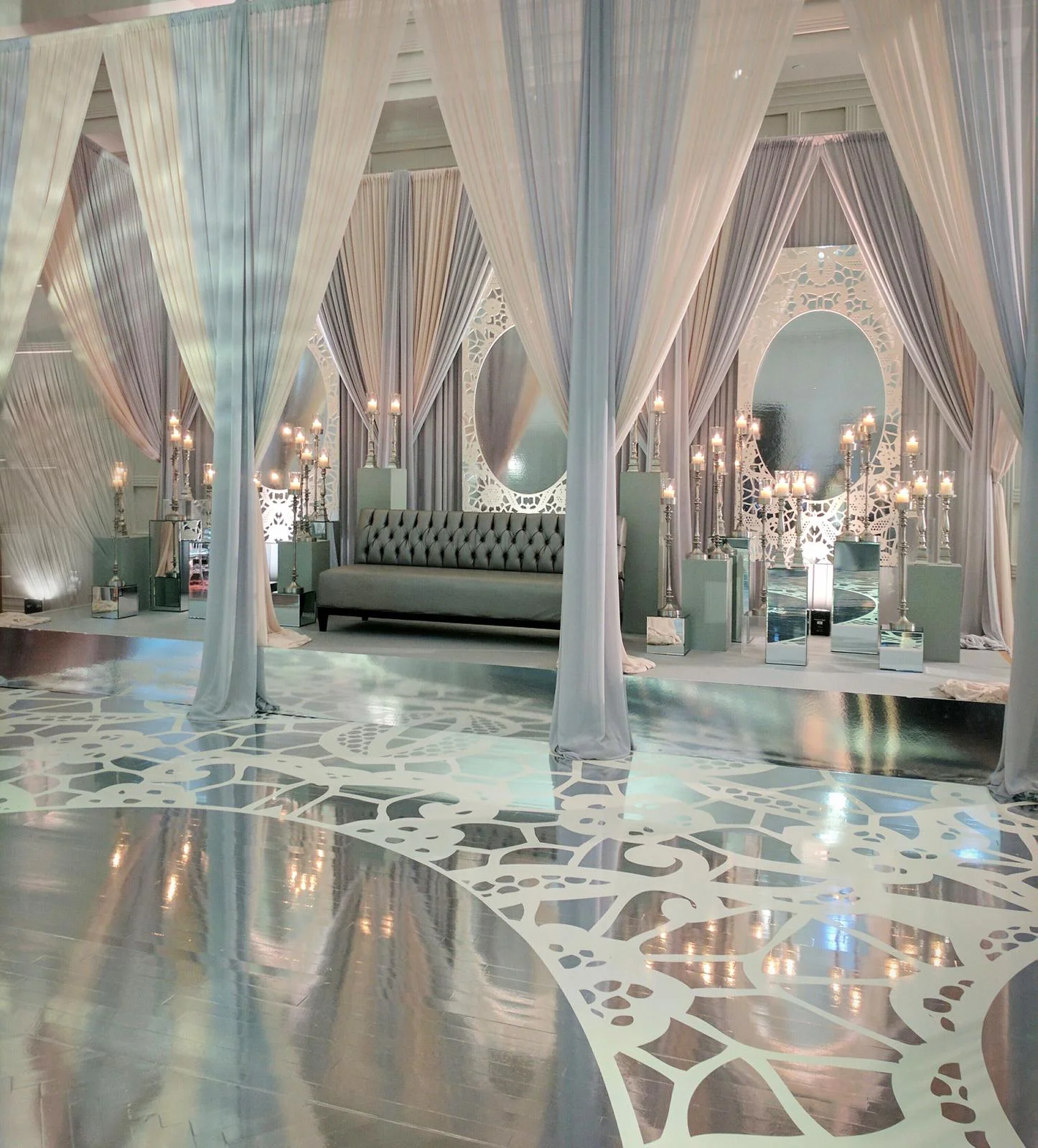 Hanging Mirror Lace Panels