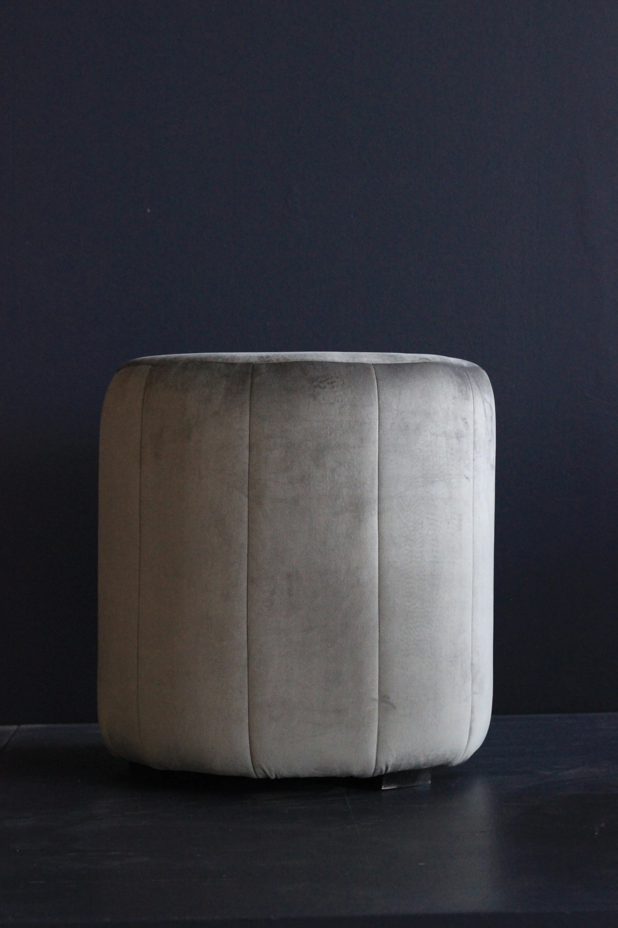 Grey Velvet Ottomans