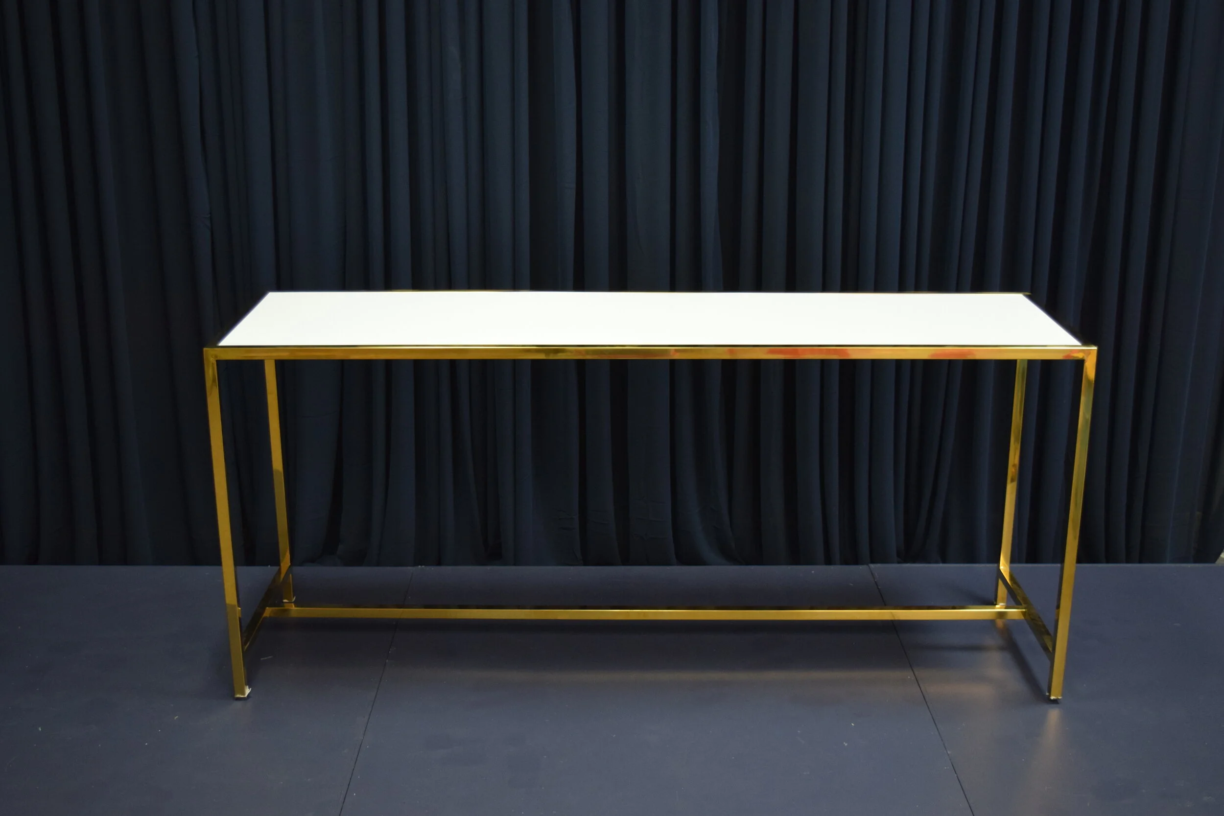 Gold Frame White Acrylic Console Table