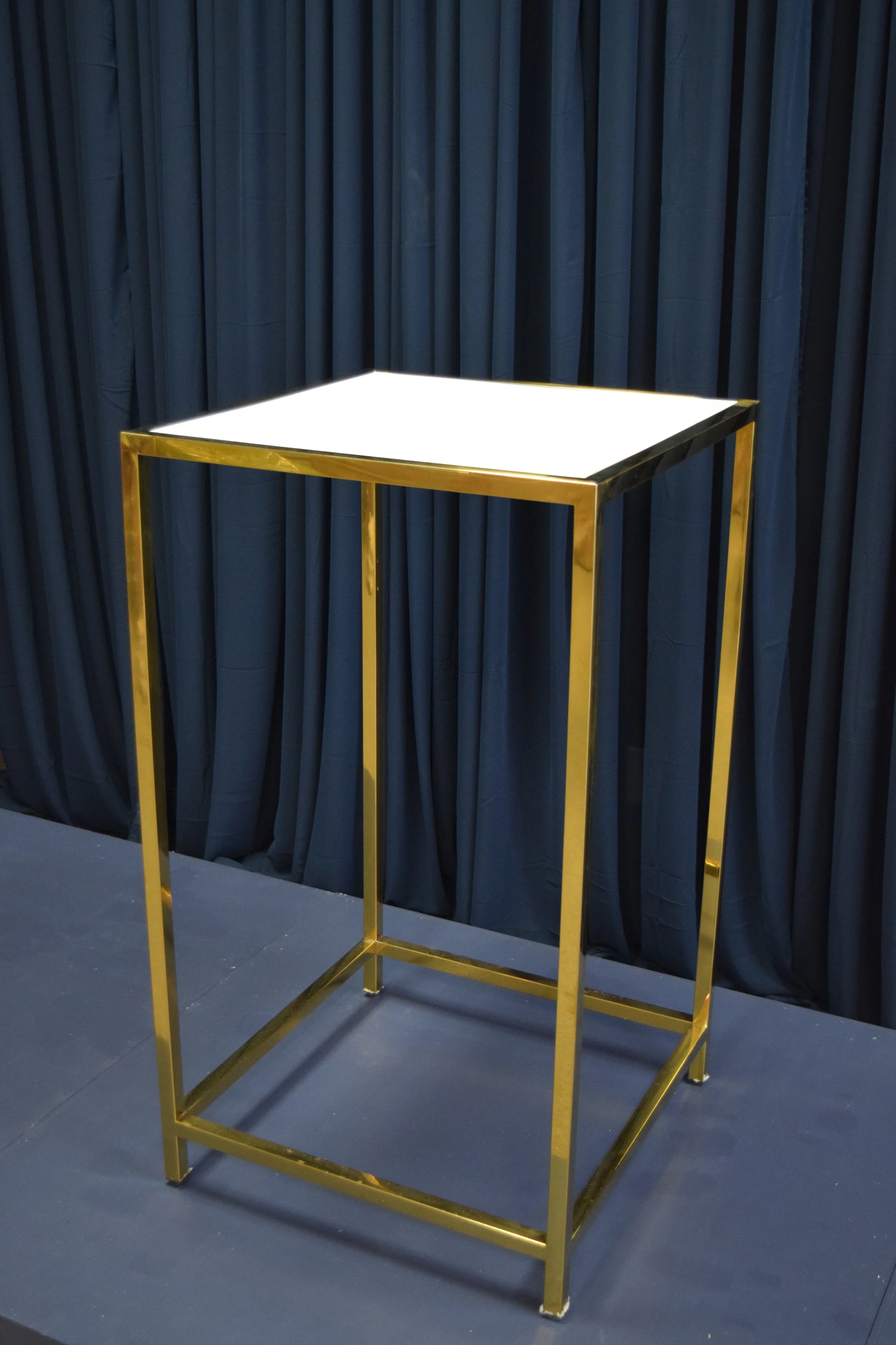 Gold Frame White Acrylic Cruiser Table