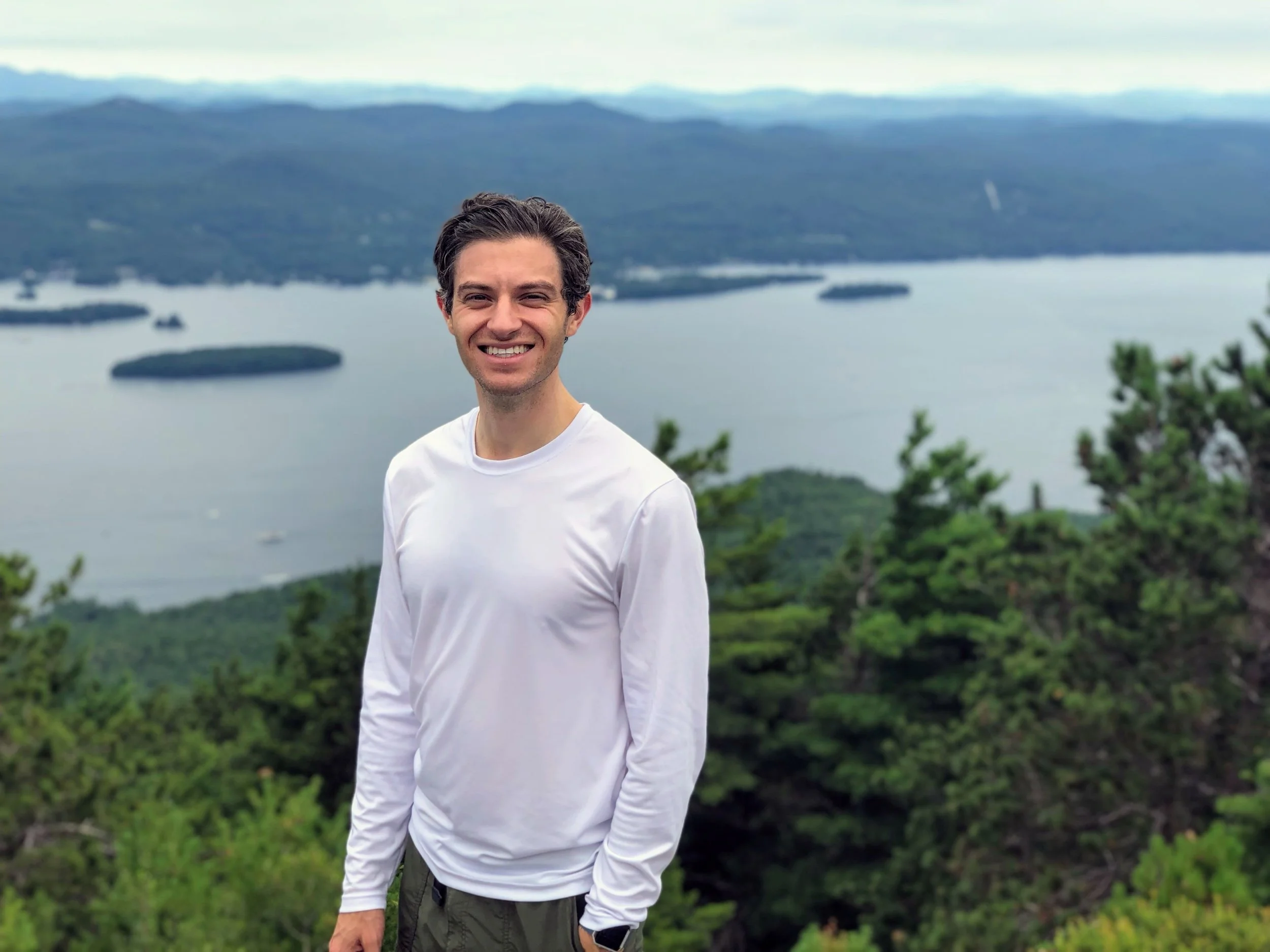 Nathan on Buck Mountain, his favorite hike in Upstate New York.