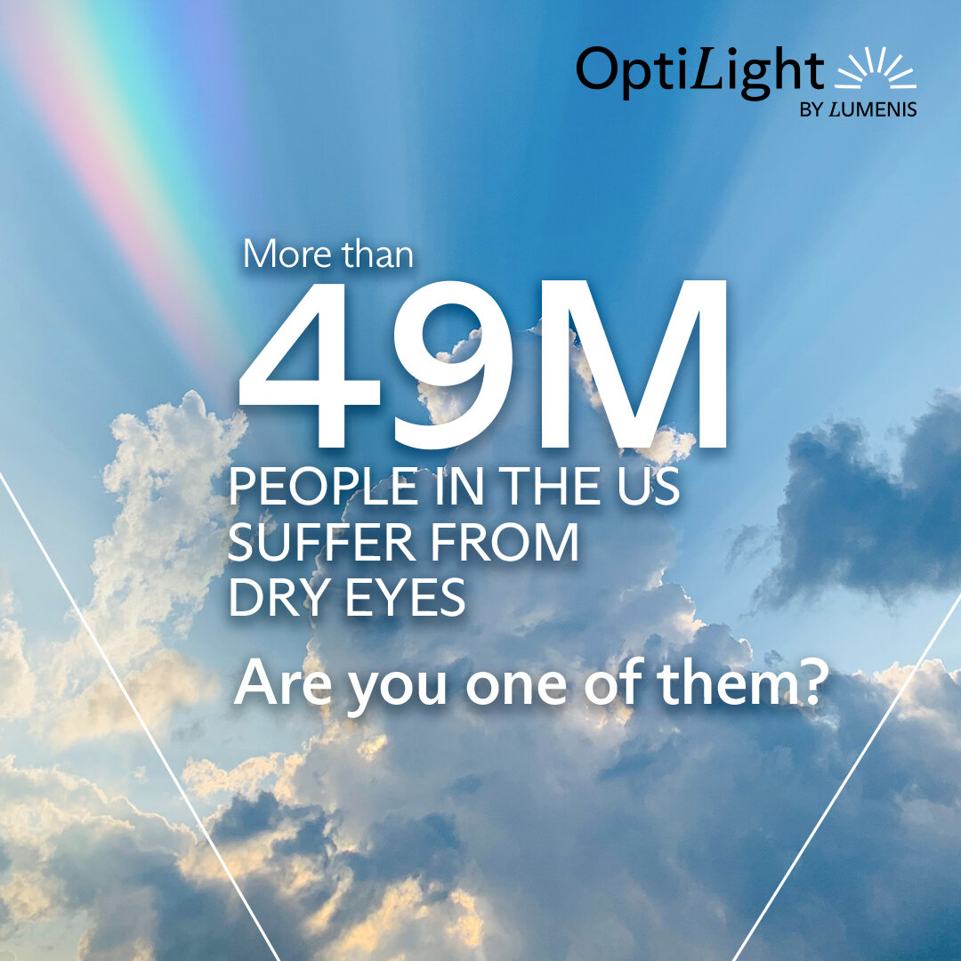 With up to 49 million people in the US suffering from dry eyes, why do so many keep living with the frustration of foreign body sensation, pain, blurry vision, dry and watery eyes? There is a new safe and effective solution for dry eye disease. OptiL