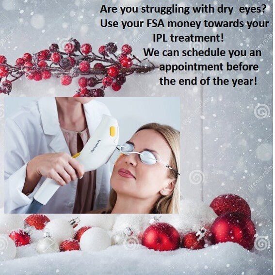 Left over FSA money? Dry eyes? You can use your FSA to pay for your IPL treatments. ❄️We have appointments available for IPL in December❄️ #optique #edmondok #boutique #dryeyes