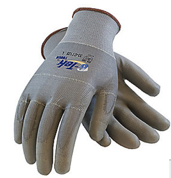33-GT12 Touch Screen Mechanics Gloves, Polyurethane/Polyester Palm