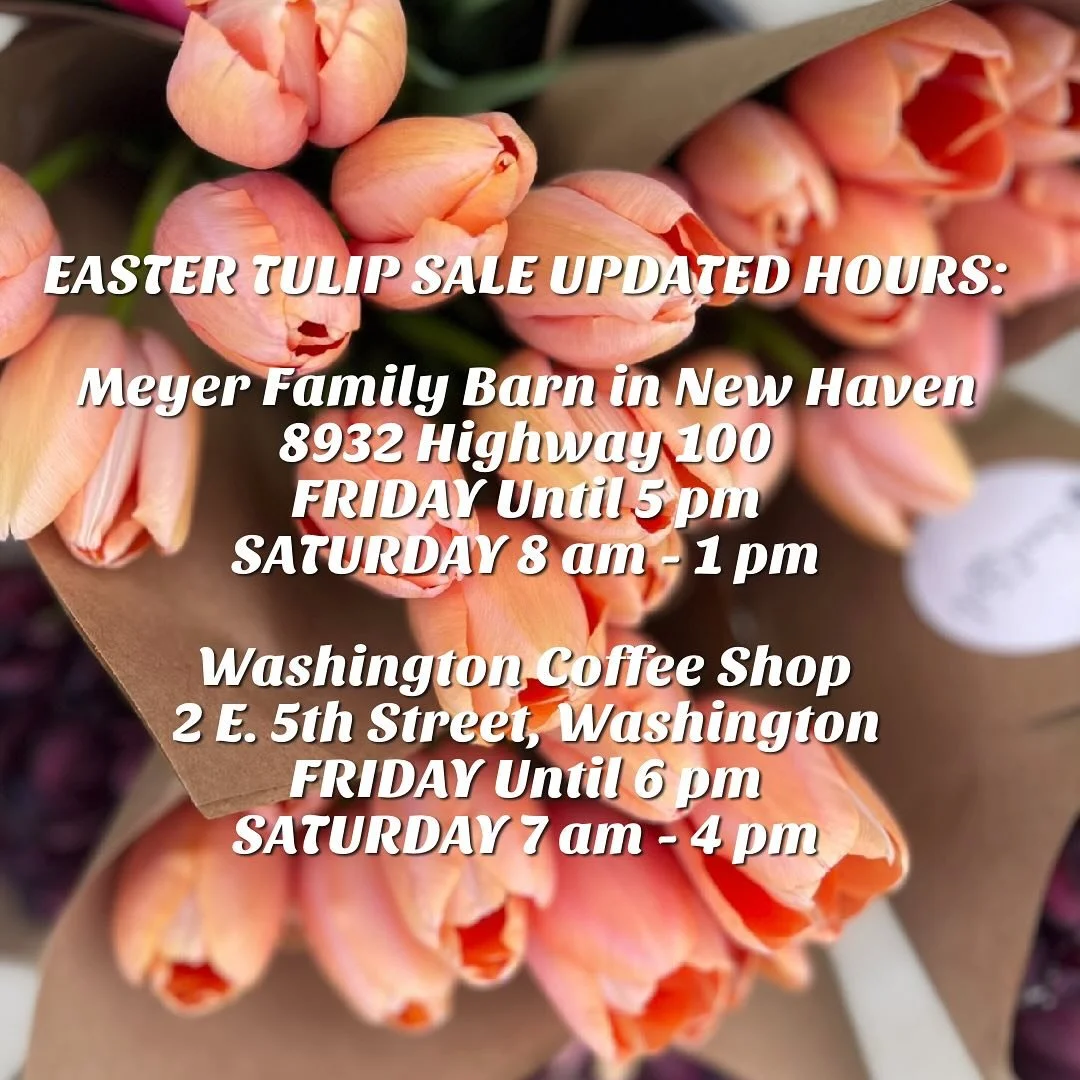 Updated hours for this weekend. Thanks to all the flower friends that have come out today!