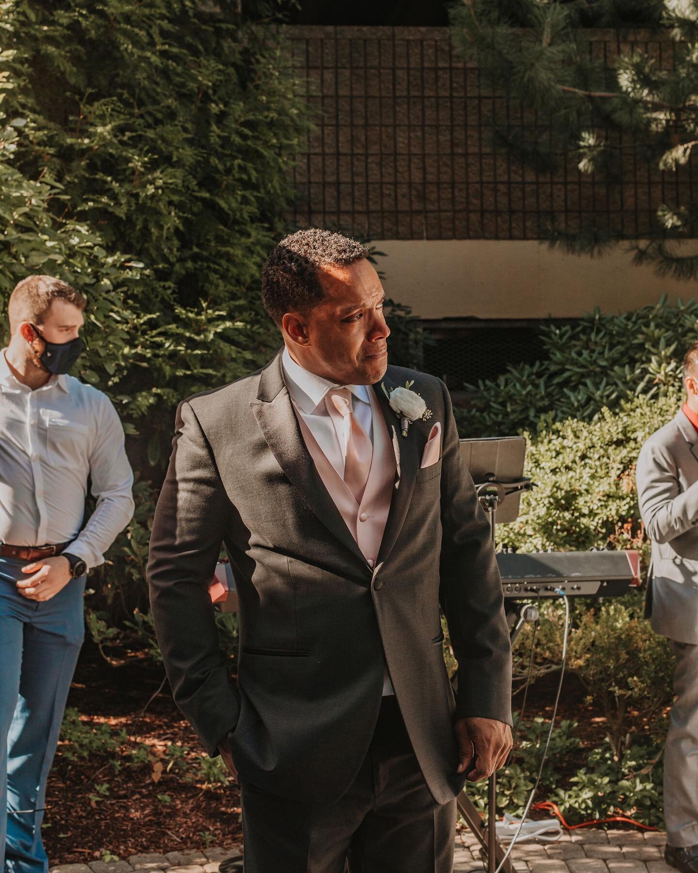 An emotional groom is the photo you&rsquo;ll always look back. There&rsquo;s so much raw emotion in that one photo to show the feeling of the room before the bride walks down the isle. It&rsquo;s such a beautiful thing to capture. 
While we are here,