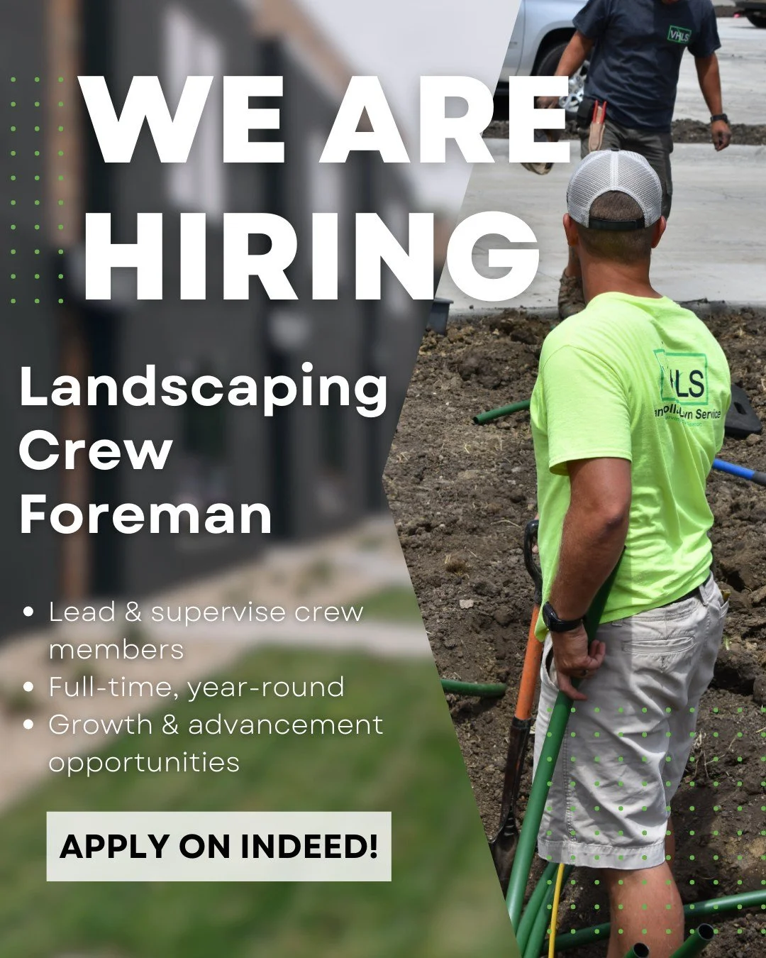 🌿 Now Hiring: Landscaping Crew Foreman

Van Holland Lawn Service is looking for a strong leader to manage our landscaping crew and oversee projects from start to finish.

This isn&rsquo;t just another crew position &mdash; this role leads installs, 