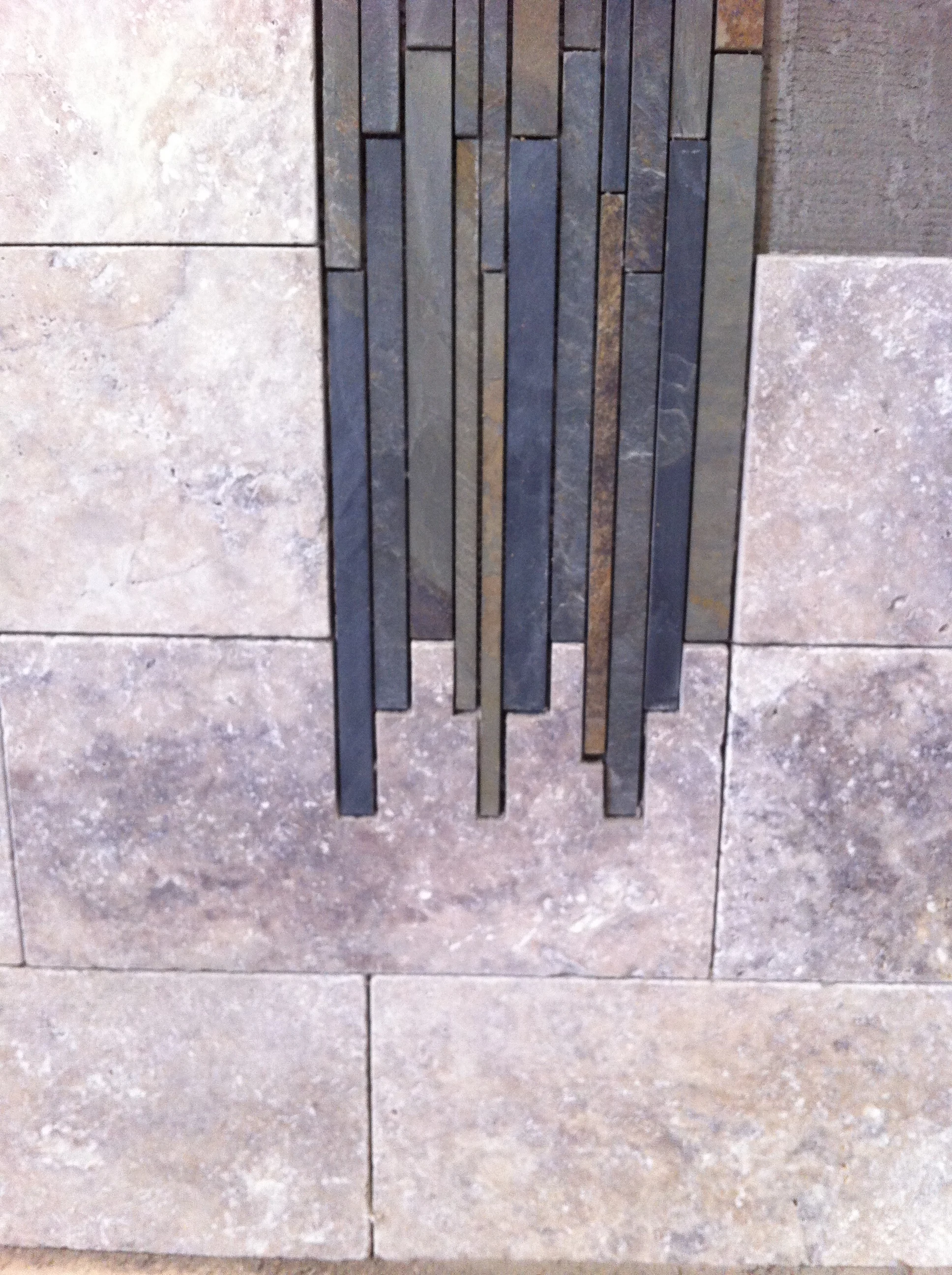  Slate inlay details. 