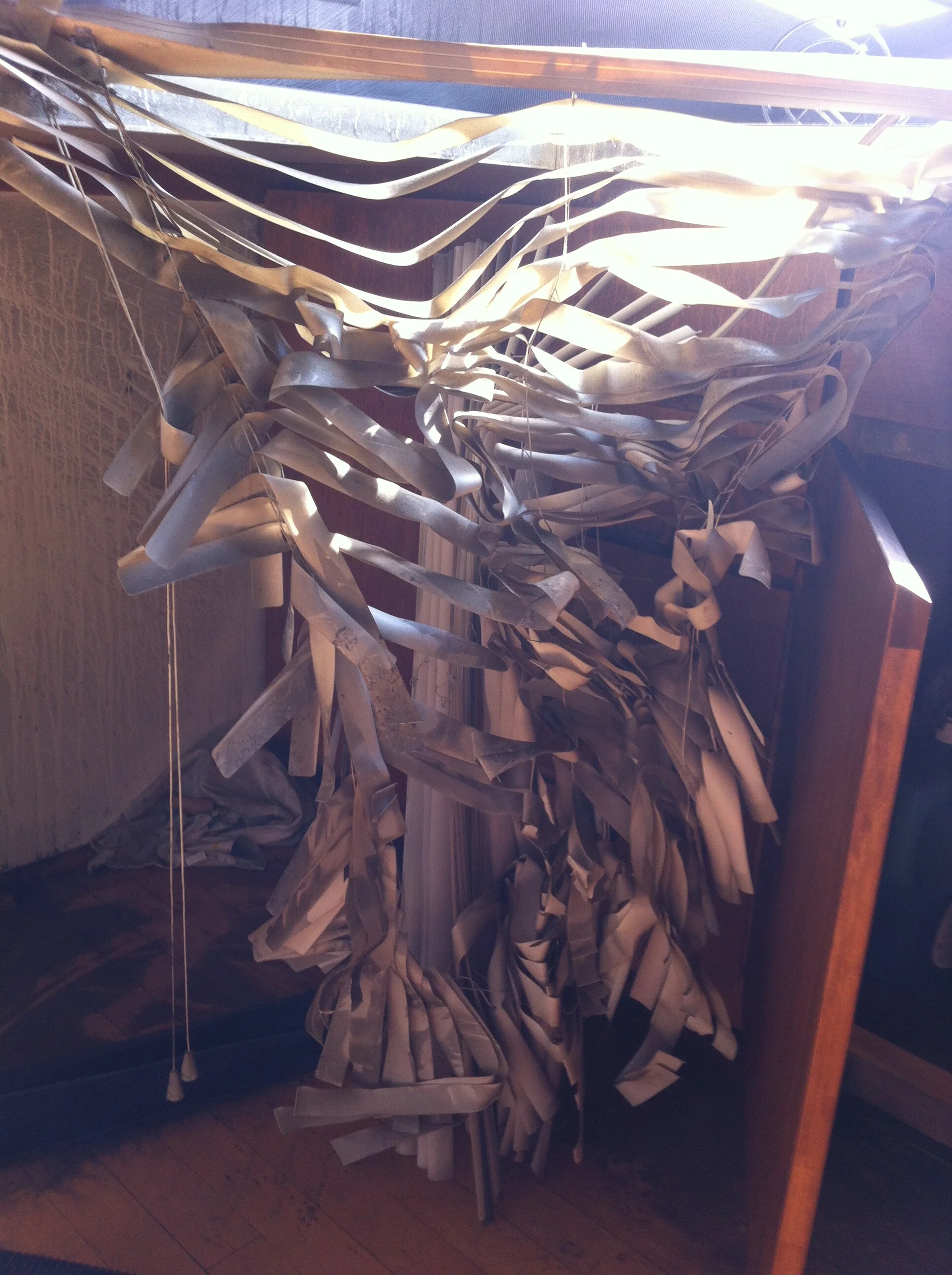  An example of the heat of the fire.  These blinds were hanging in a bedroom that wasn’t touched by fire. Test your smoke detectors! 