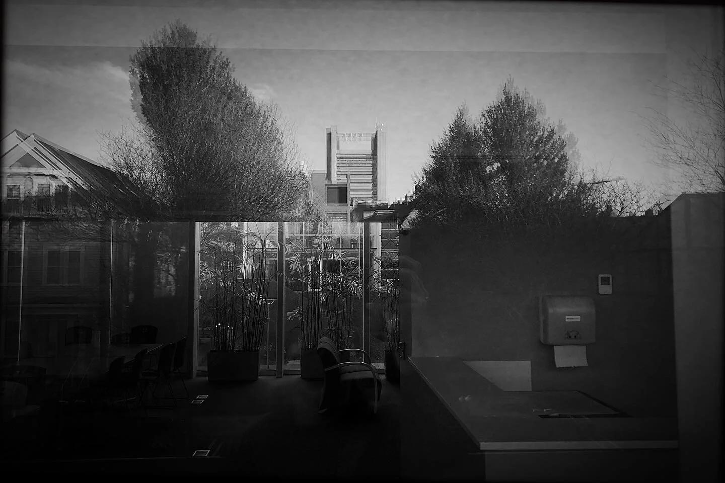 Building on a walk. Pictures in a basket.