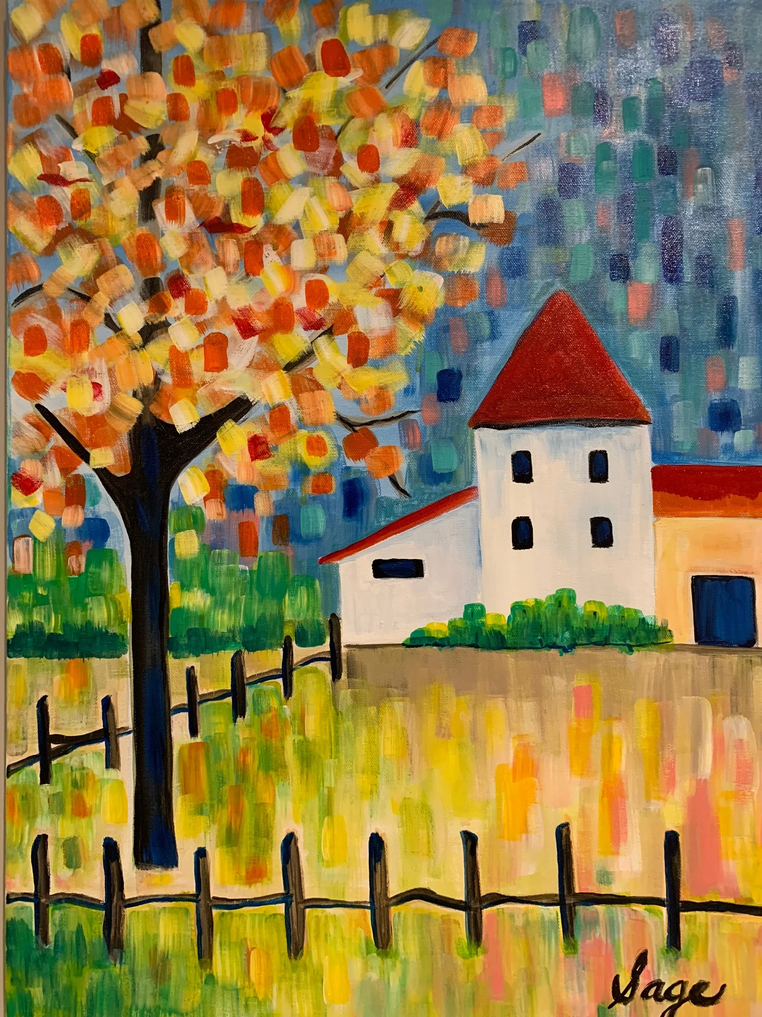   410—White Farm (18x24)  $175  