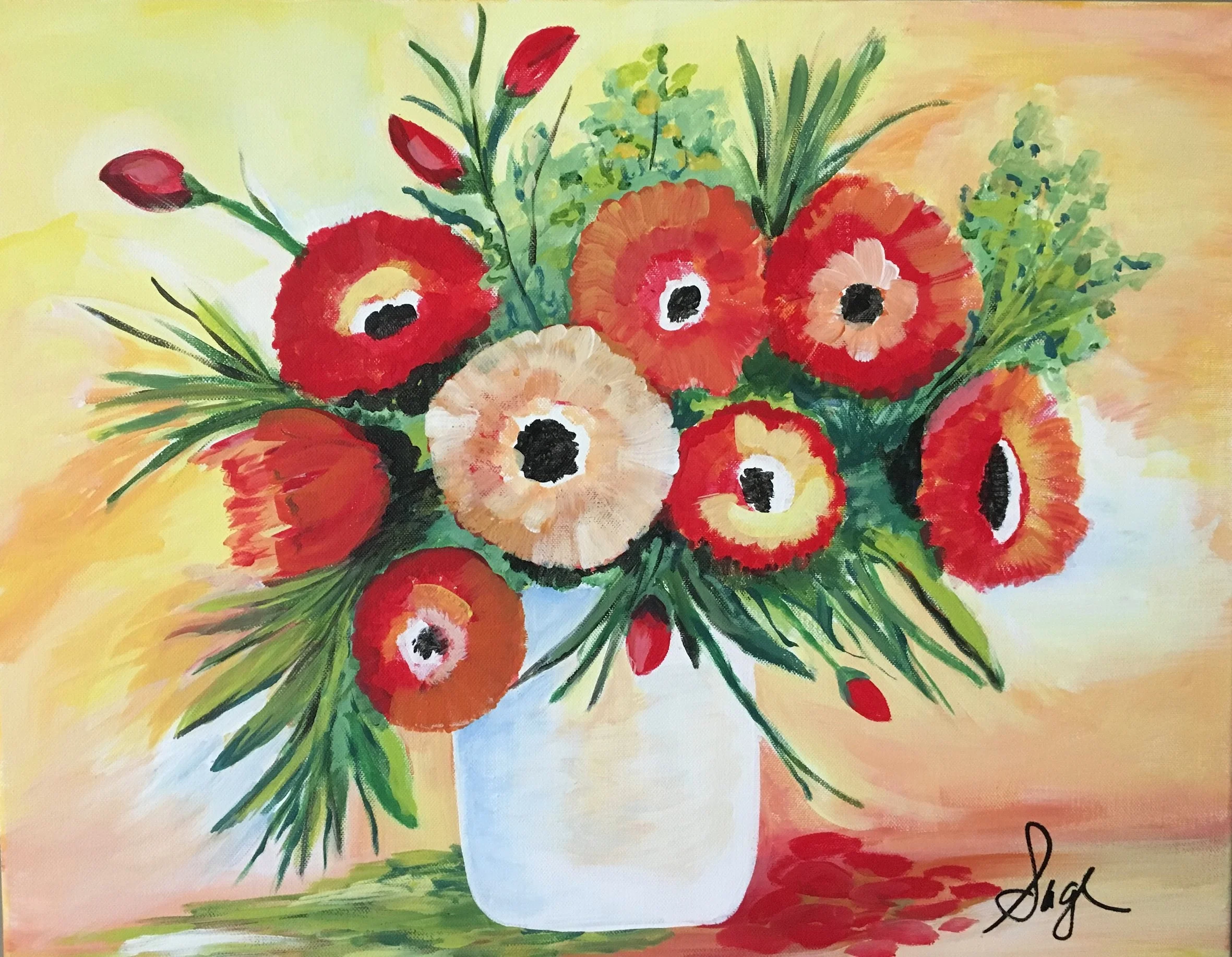   201—White Vase (16x20)  $175  