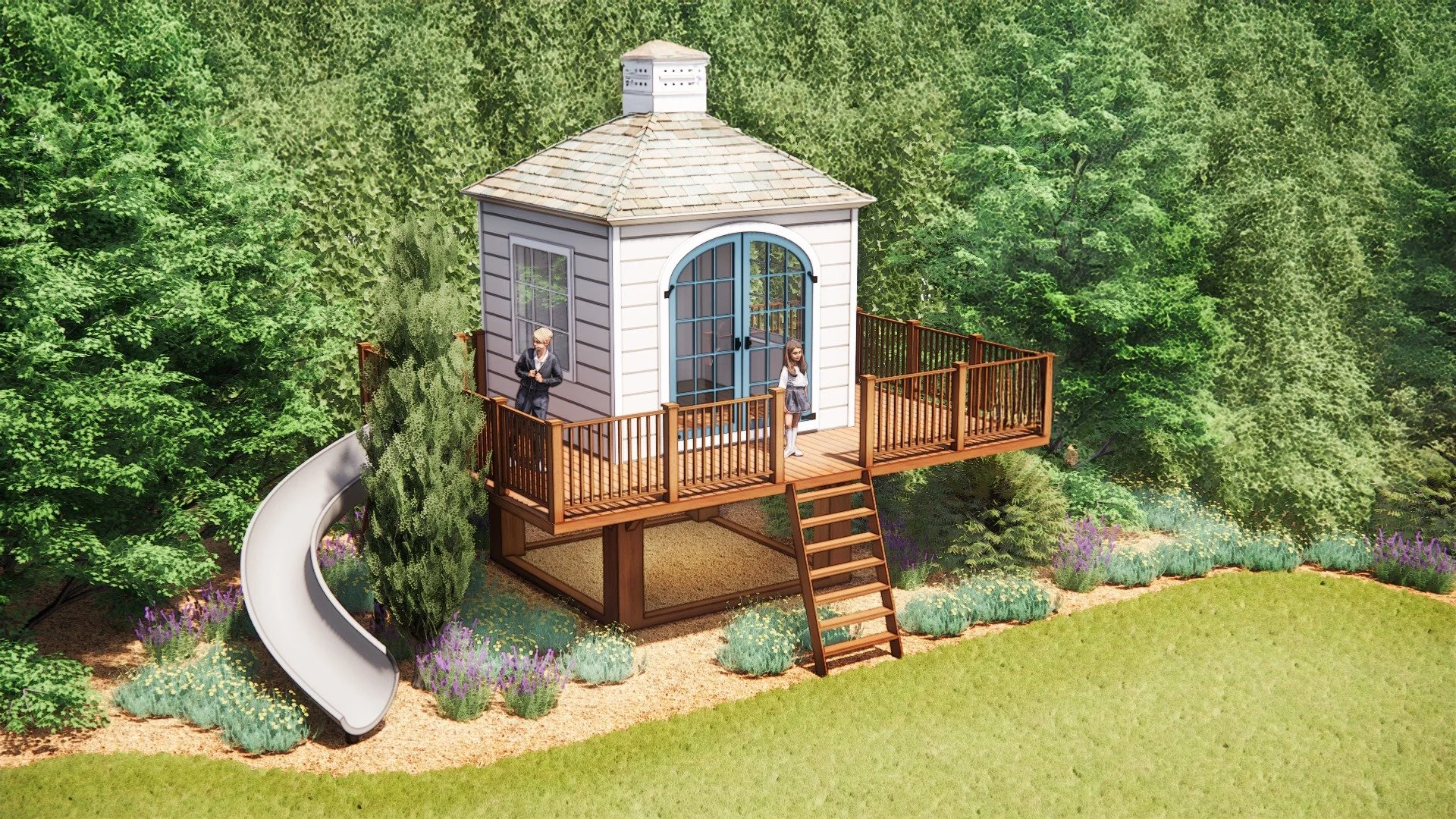 Dreaming up spaces that grow with your family 🌳

This elevated backyard hideaway blends play and purpose, starting life as a whimsical treehouse for the kids, and later transforming into a fully functional garden shed. We simply lower the platform a