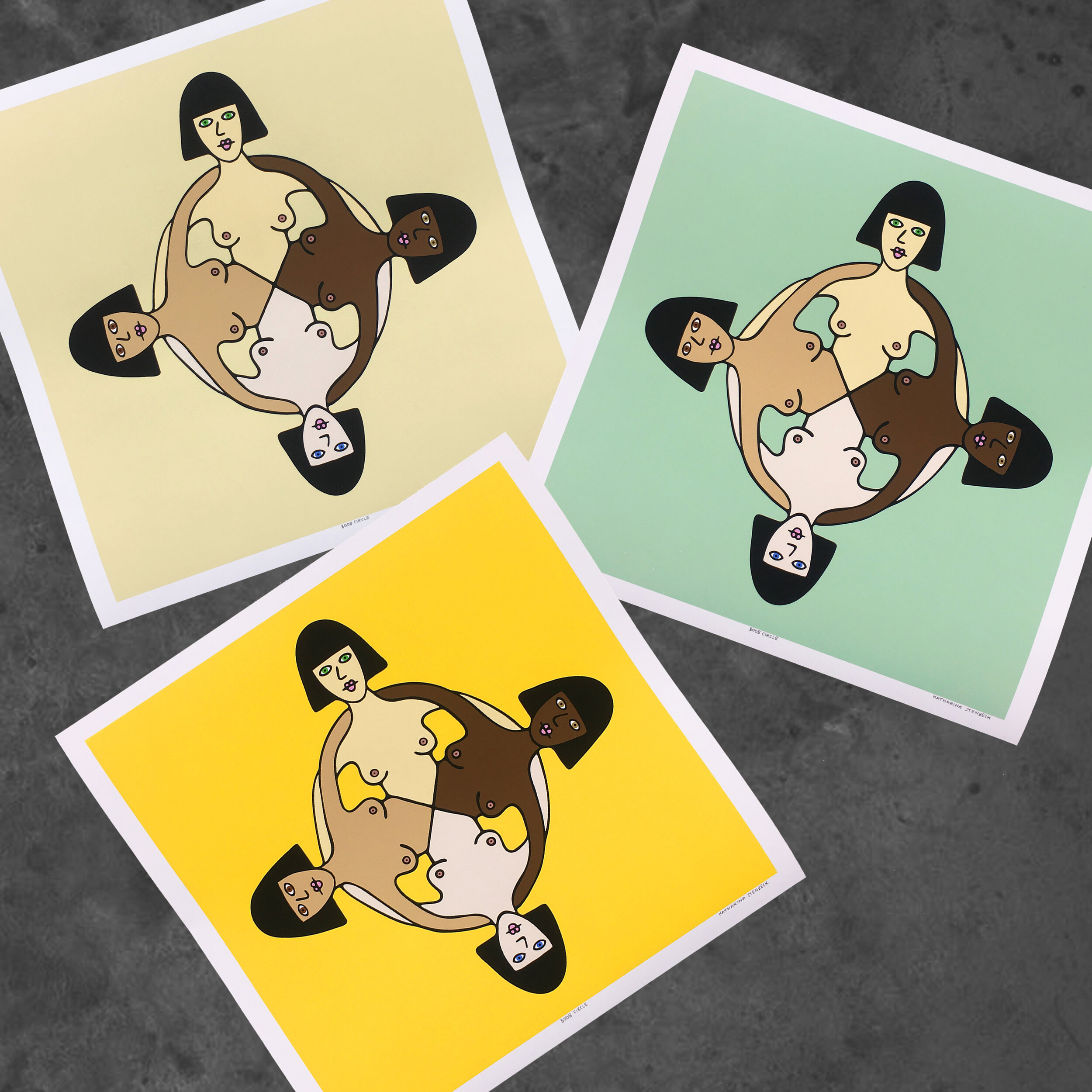 Boob Circle Print Trio by Katharina Stenbeck.jpg