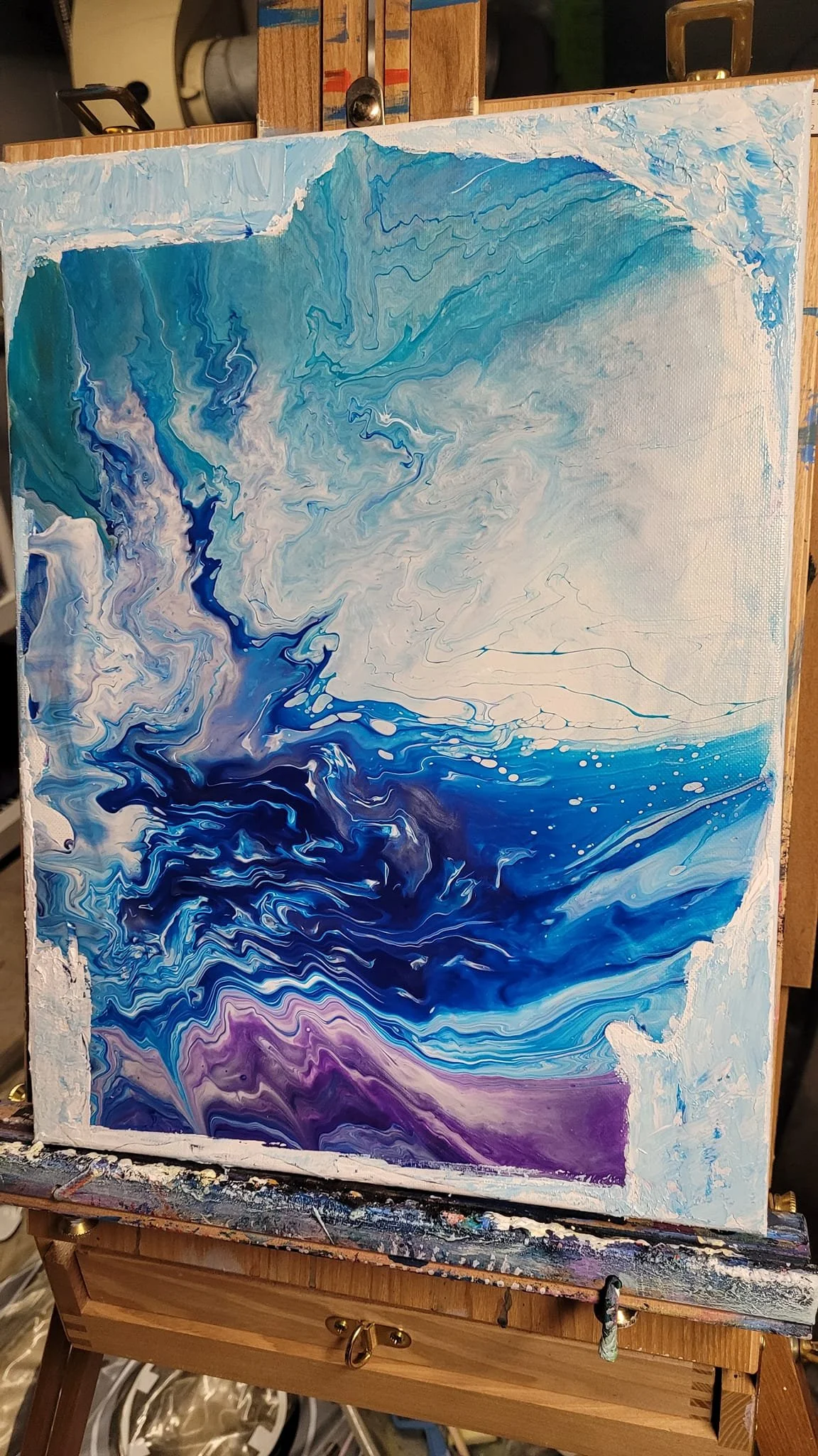  Arcylic pour technique 